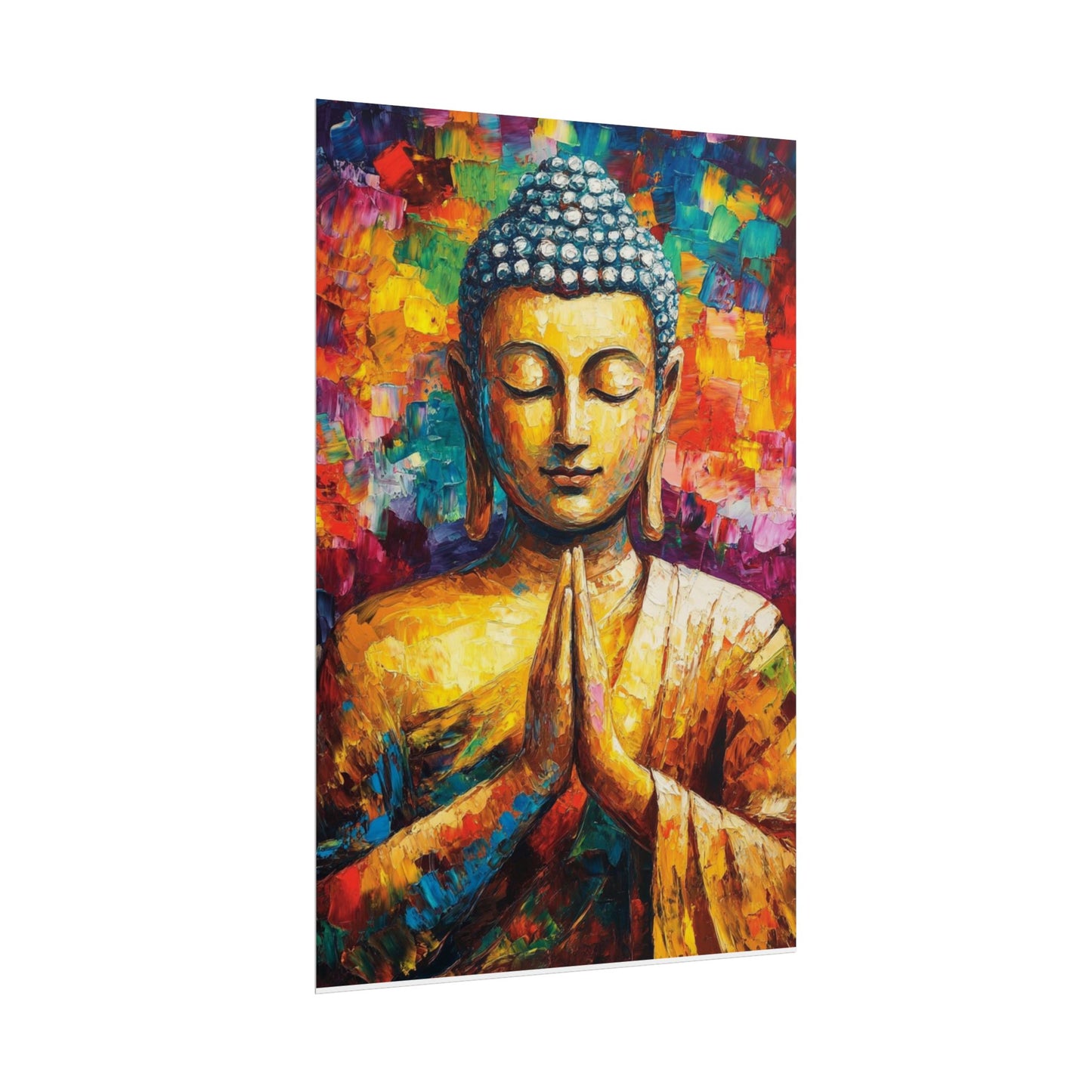 Vibrant Buddha - Abstract Spiritual Art Print