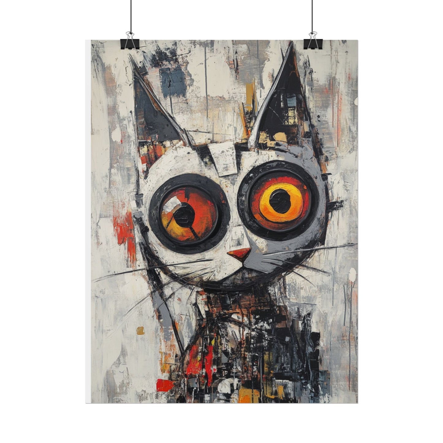 Whimsical Feline - Abstract Cat Art Print