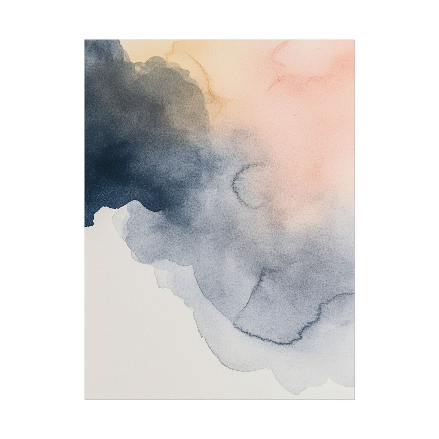 Serene Watercolour Cloudscape - Abstract Art Print