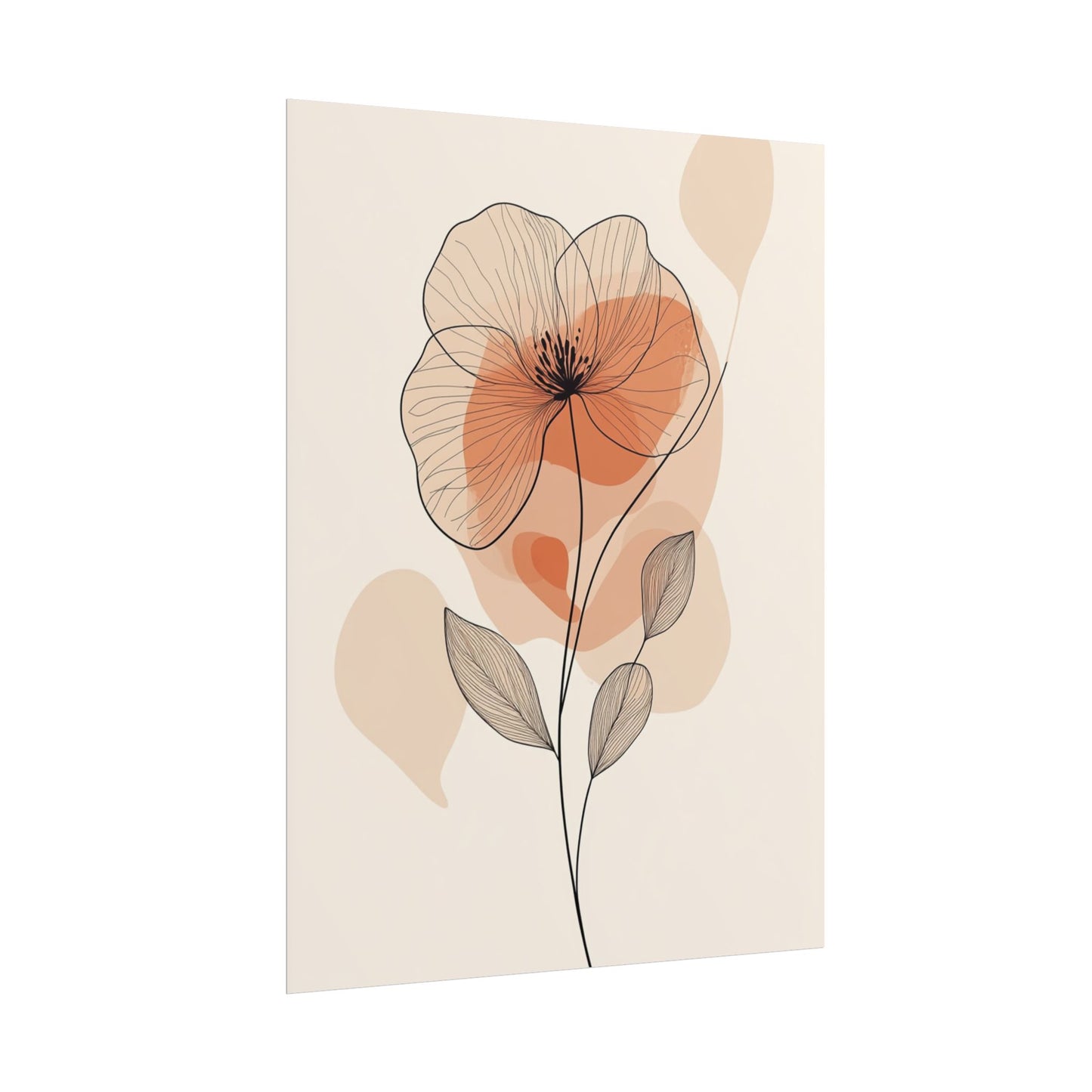 Elegant Bloom - Minimalist Floral Abstract Art