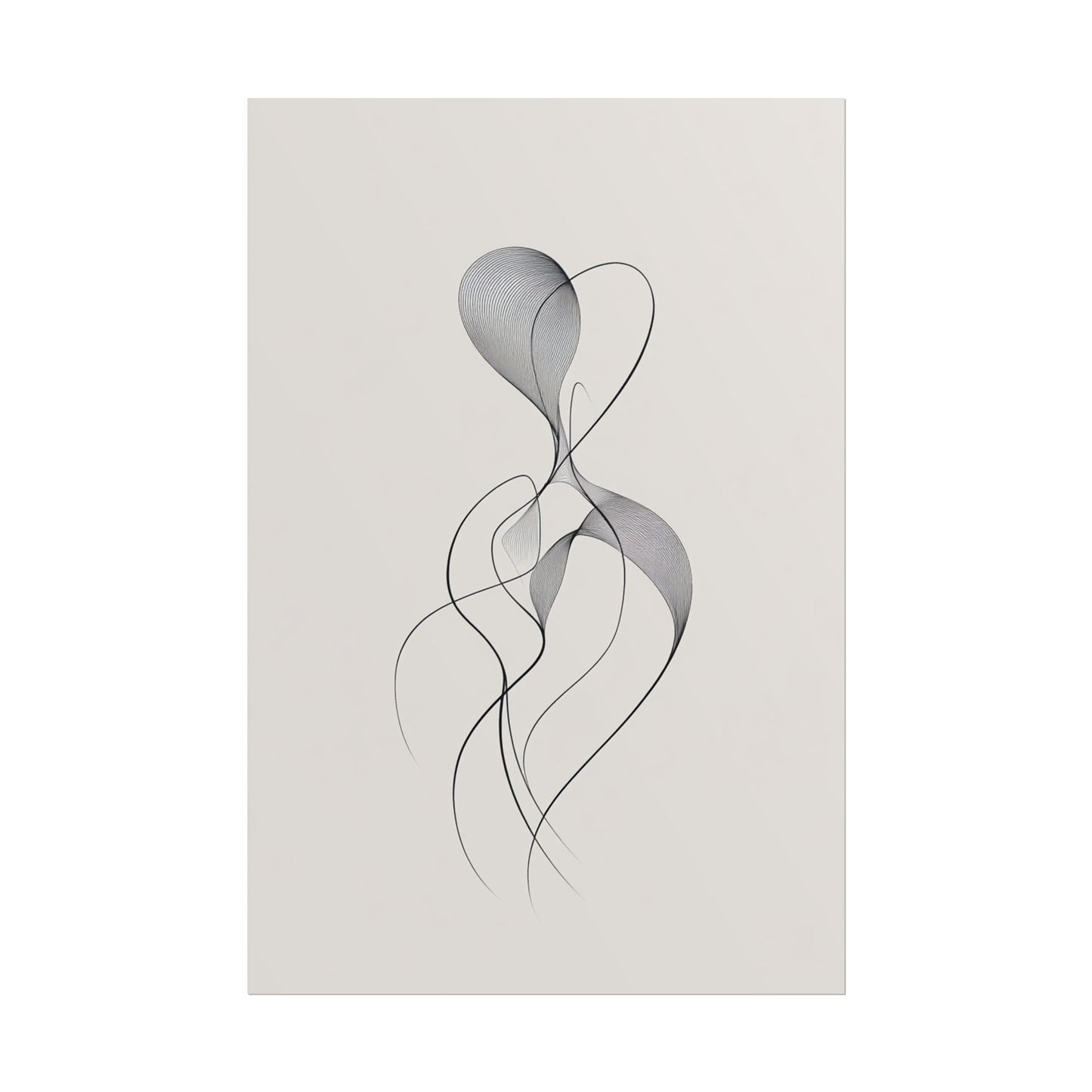 Ethereal Flow - Minimalist Abstract Line Art