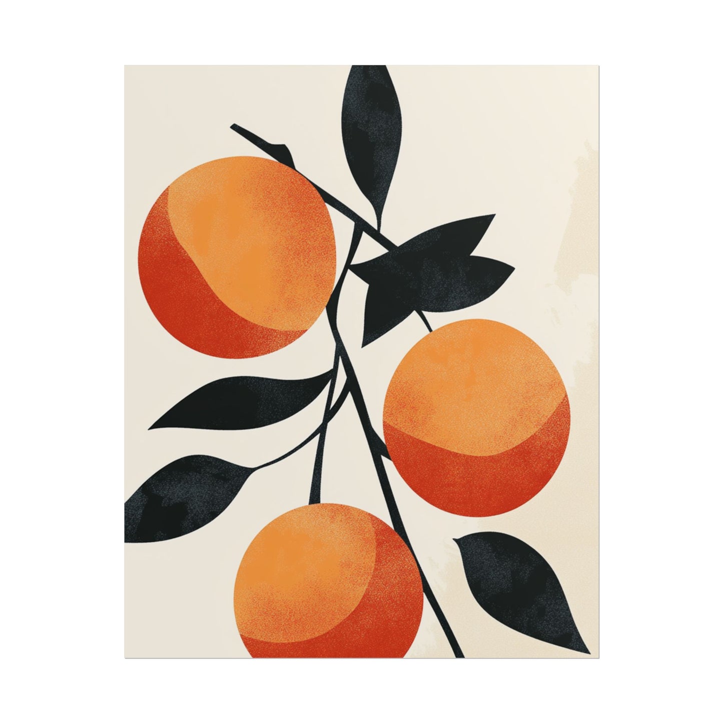 Orange Orchard - Abstract Fruit Illustration