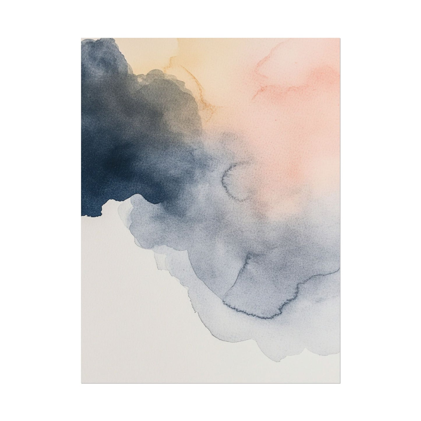 Serene Watercolour Cloudscape - Abstract Art Print