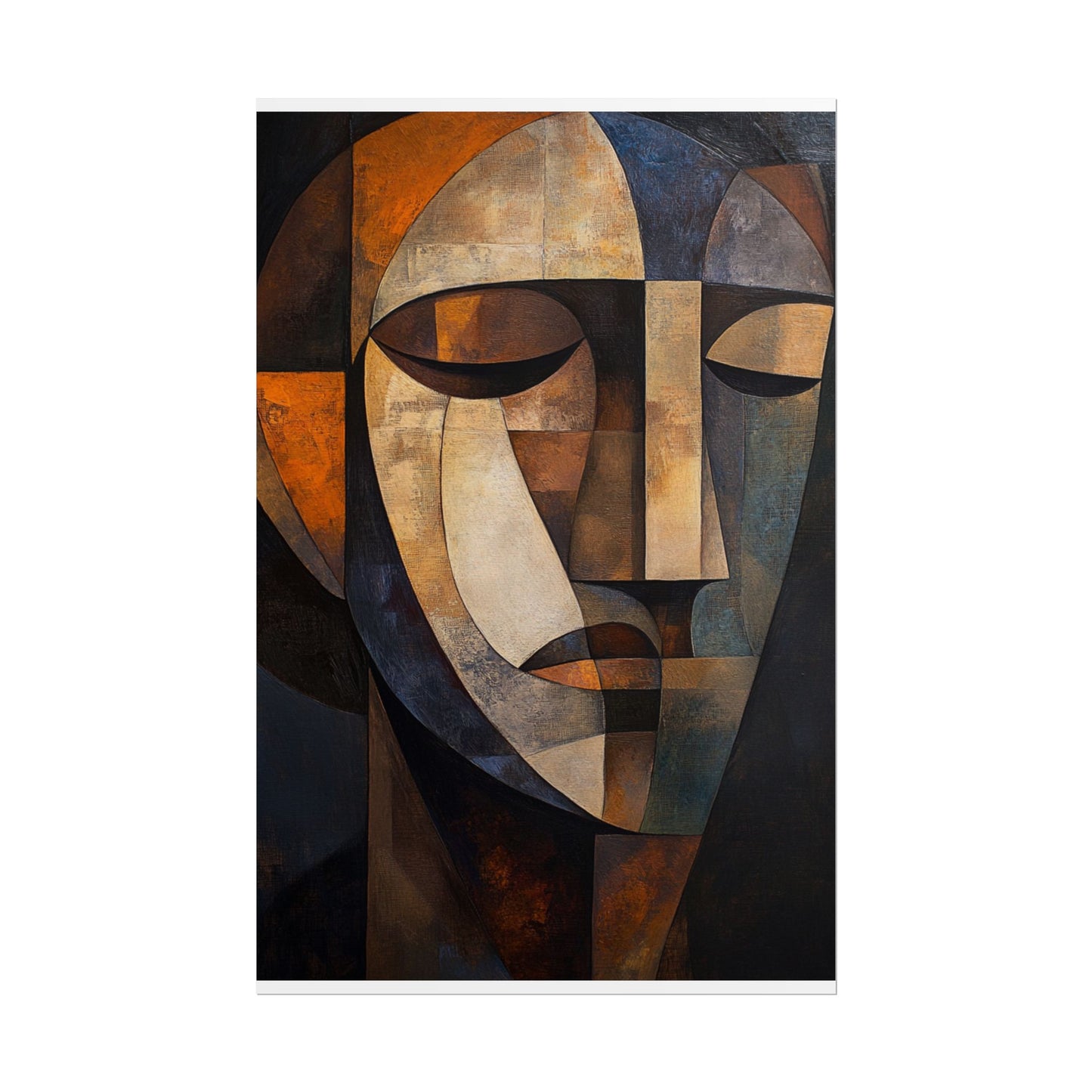 Solitude in Shades - Abstract Contemplative Art Print