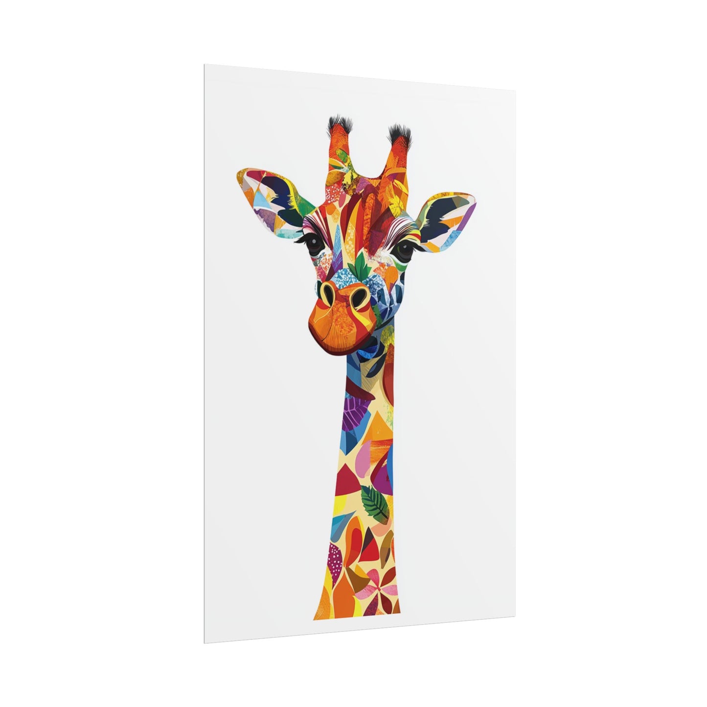 Vibrant Giraffe - Abstract Animal Art Print