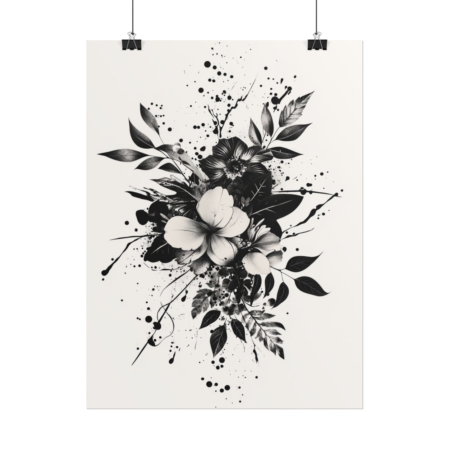 Ink Bloom - Abstract Floral Art Print