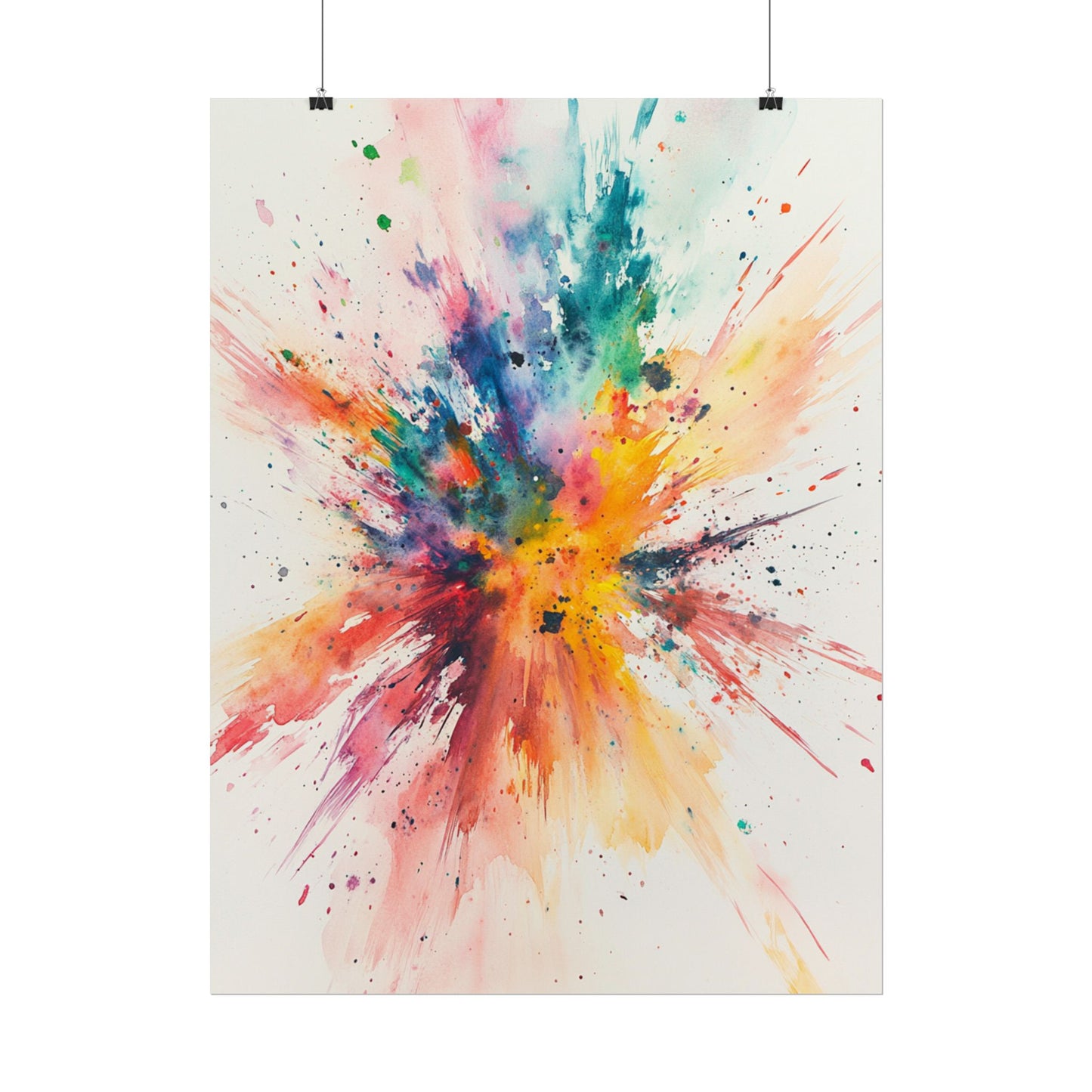 Explosion of Colour - Dynamic Abstract Watercolour Art