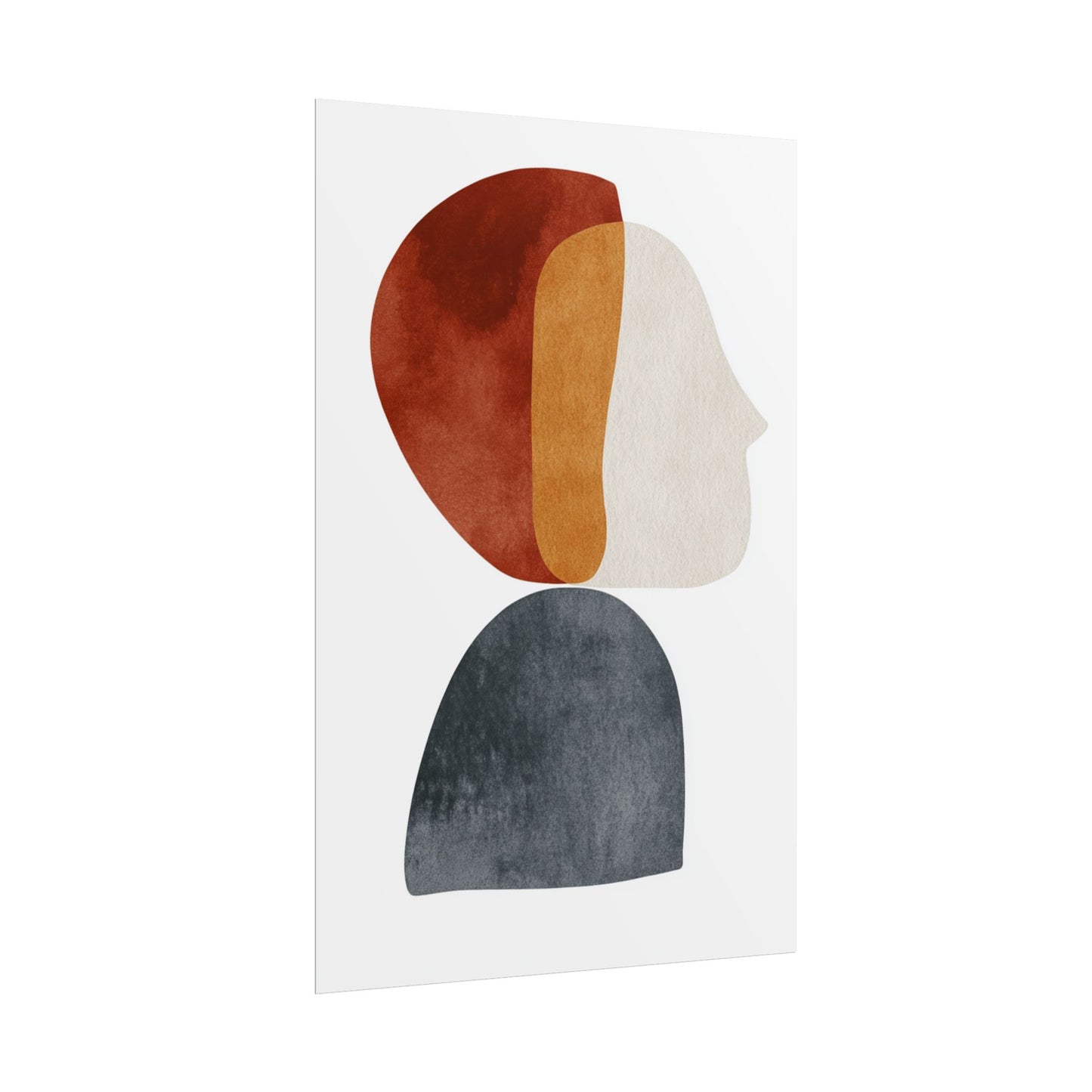 Layers of Thought - Abstract Profile Art Print