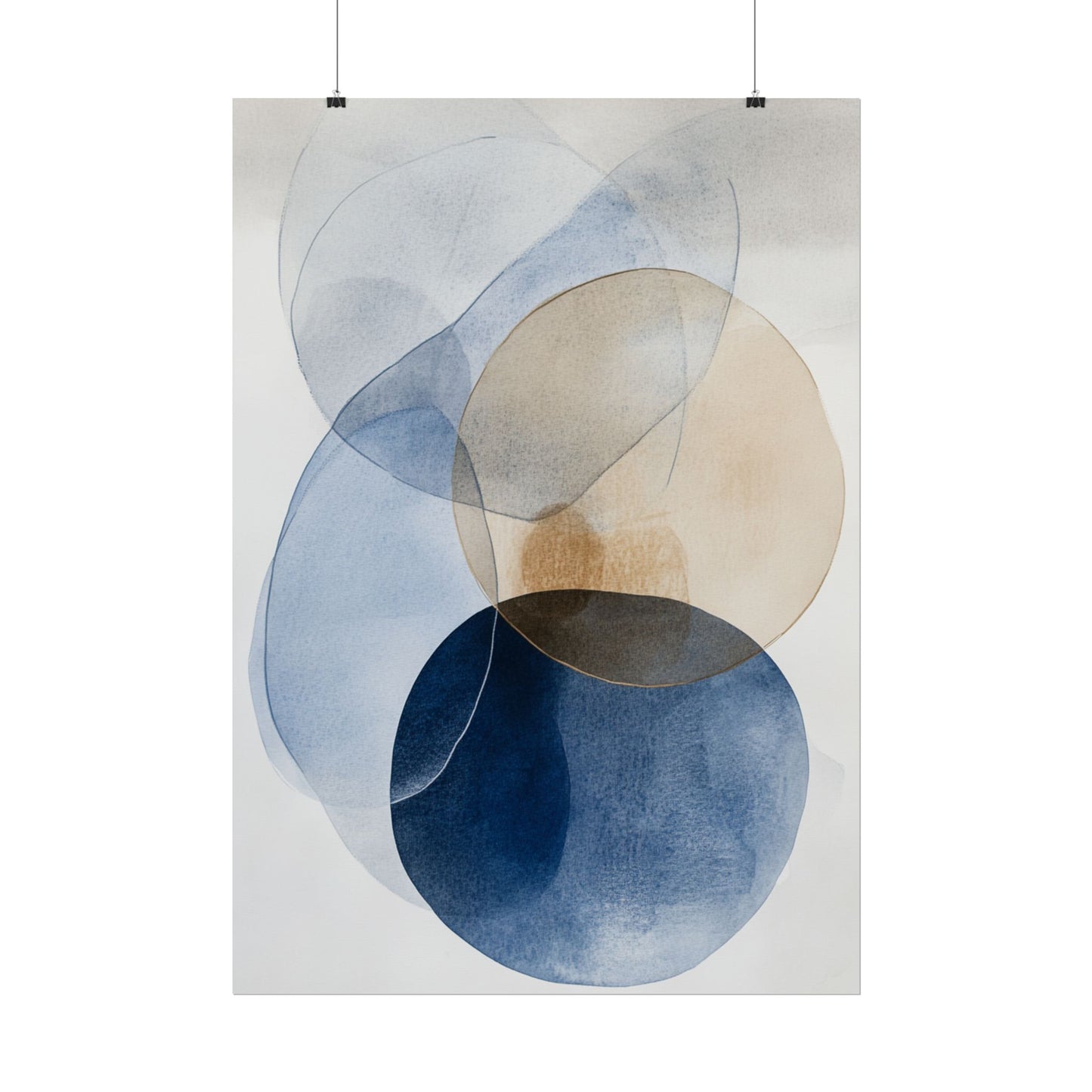 Harmony in Overlap - Abstract Watercolour Circles