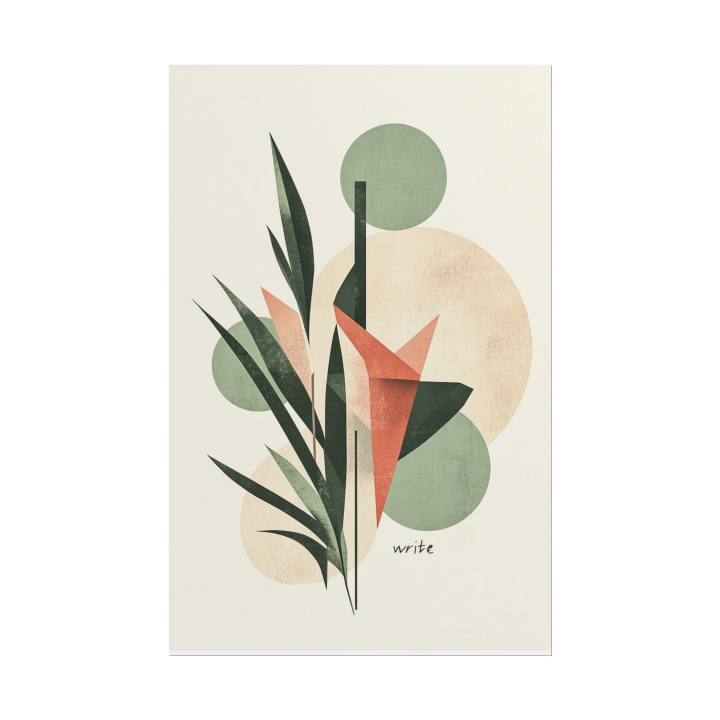 Botanical Balance - Abstract Nature Art Print