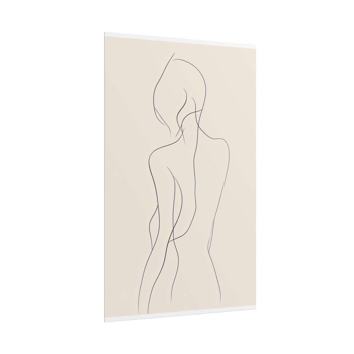 Elegant Minimalist Line Art of a Woman's Silhouette