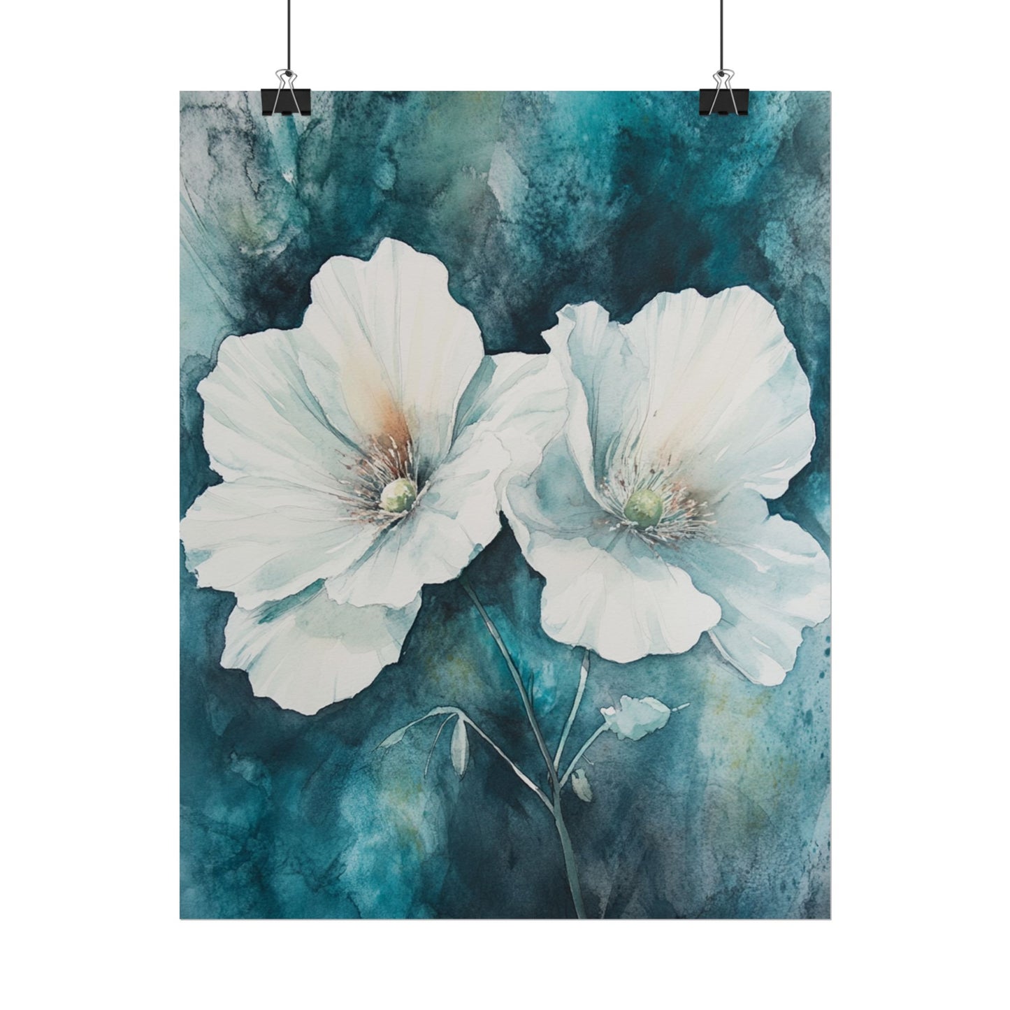 Tranquil Harmony - Abstract Floral Watercolour Art