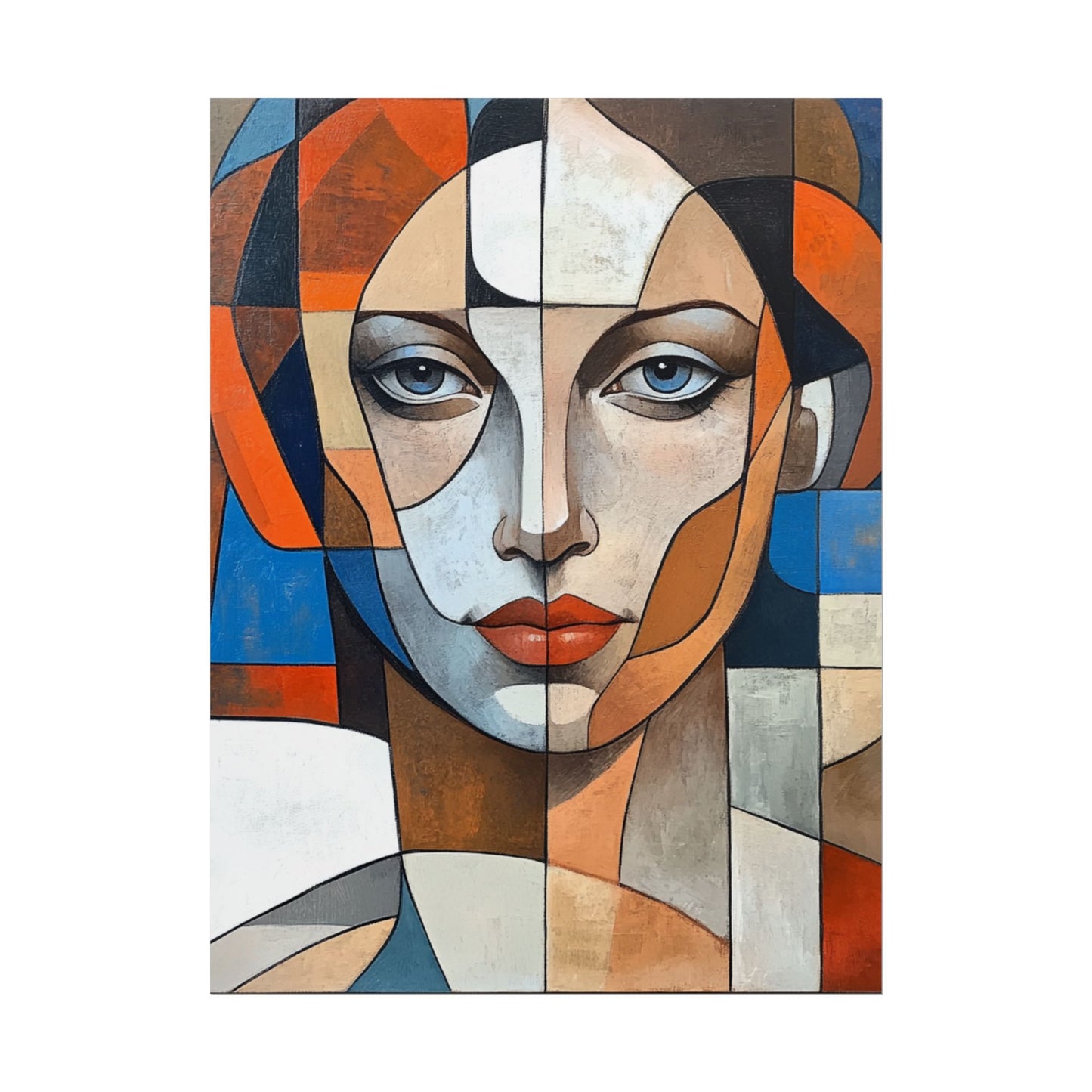 Symmetry in Colours - Abstract Portrait Art Print