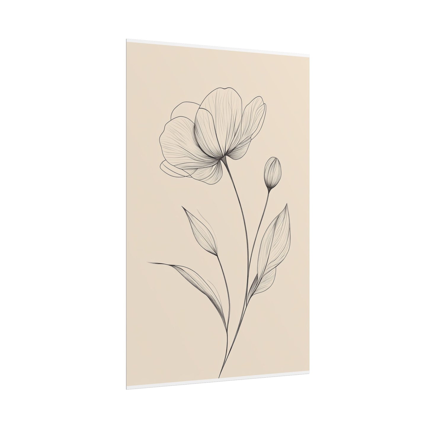 Elegant Bloom - Minimalist Floral Line Art