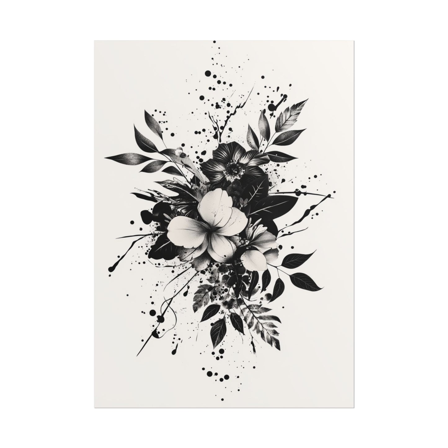 Ink Bloom - Abstract Floral Art Print