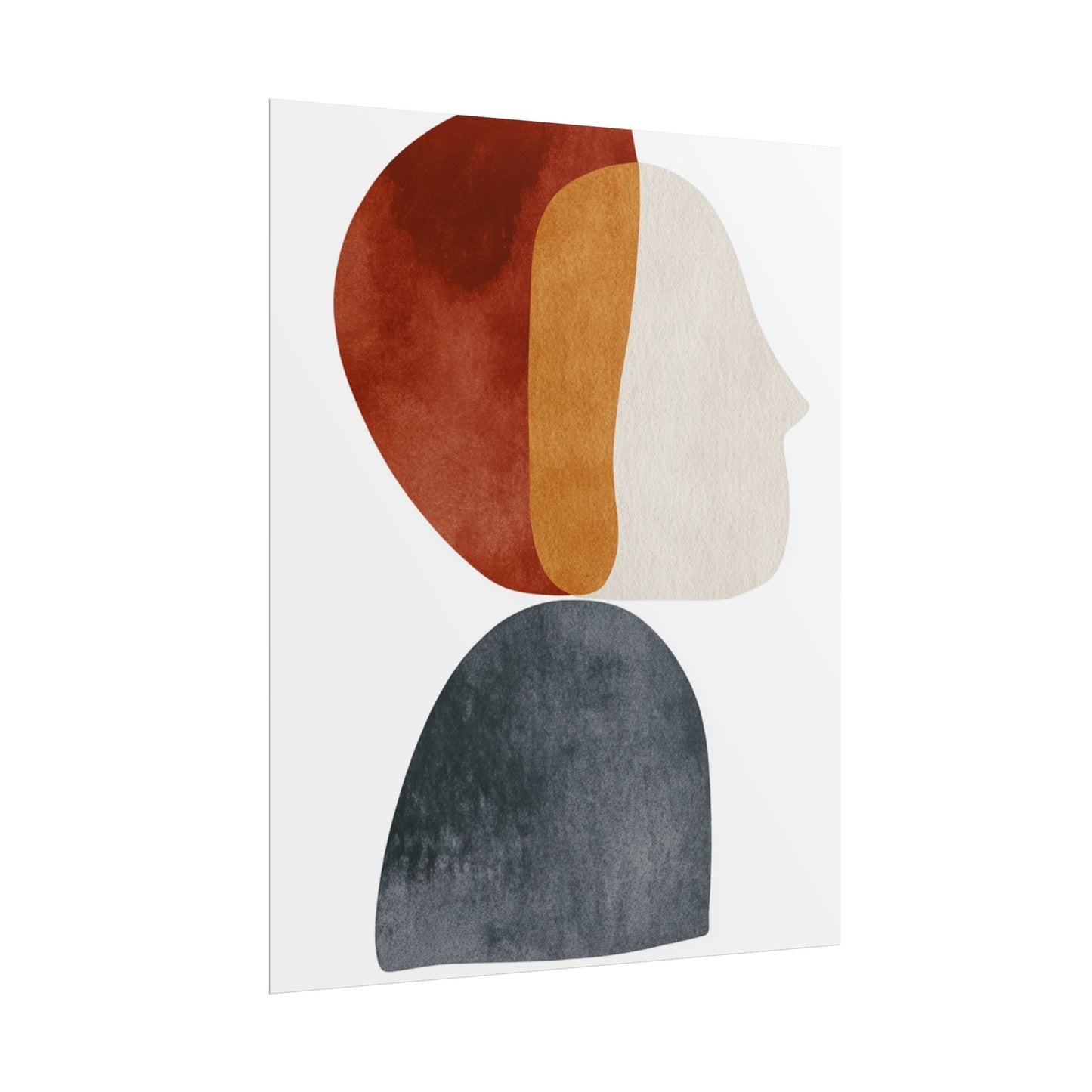 Layers of Thought - Abstract Profile Art Print