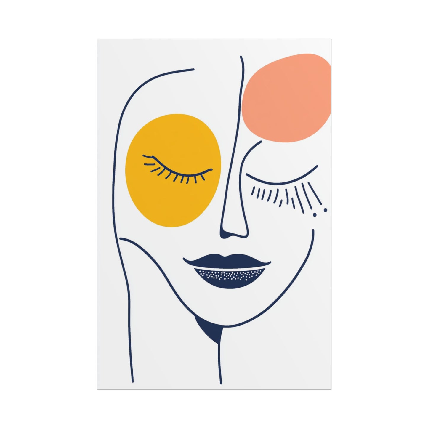 Serenity in Line - Minimalist Abstract Portrait Art Print