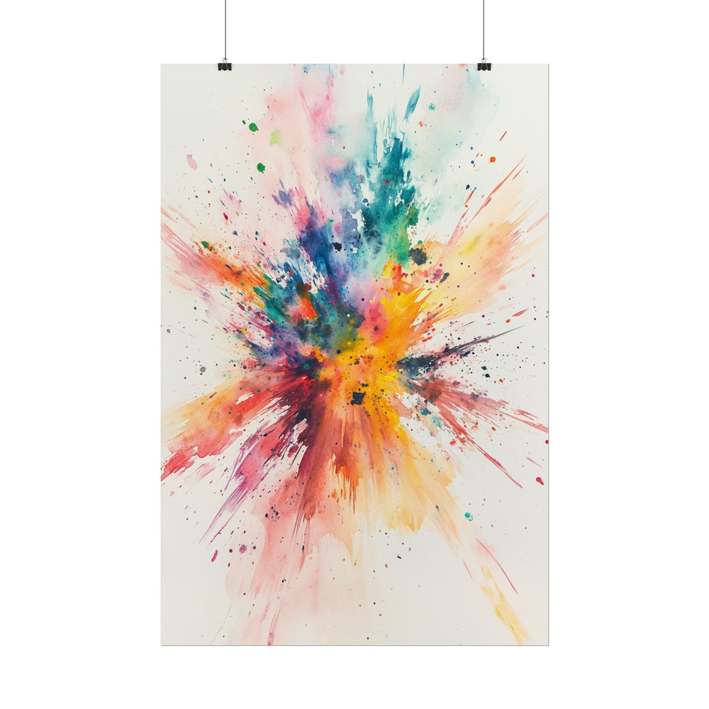 Explosion of Colour - Dynamic Abstract Watercolour Art