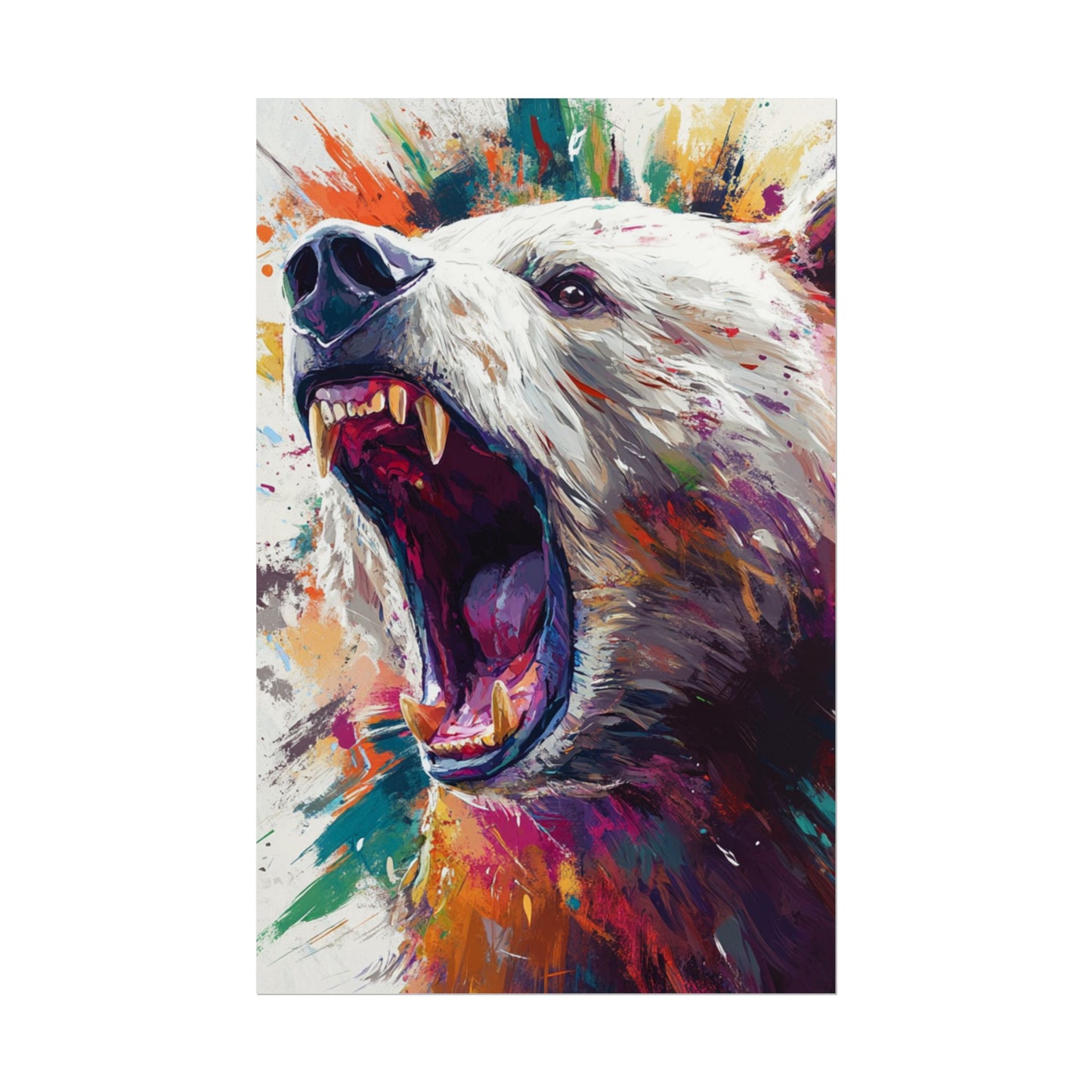 Roar of the Wild - Abstract Bear Art Print