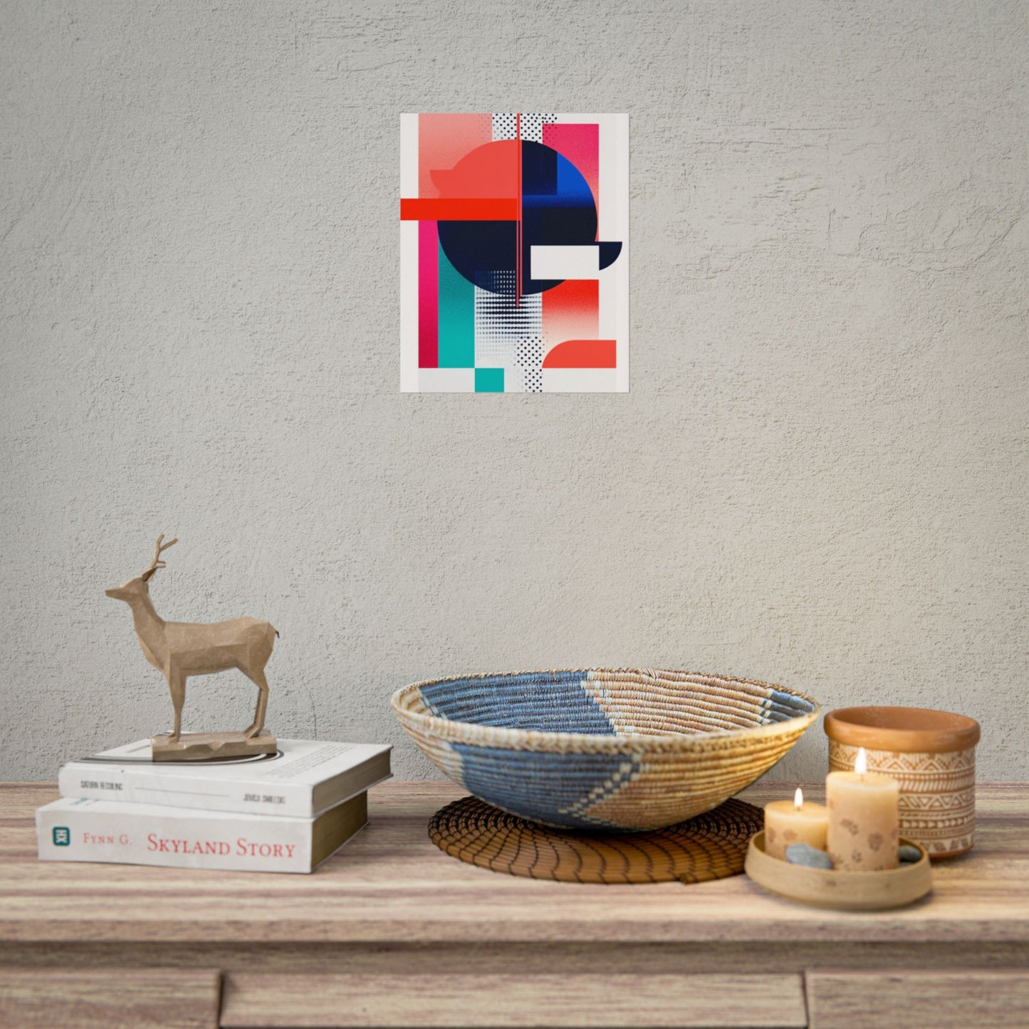 Modern Contrast - Abstract Geometric Art Print