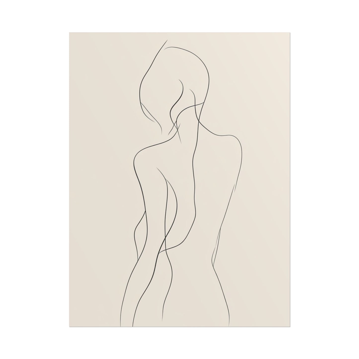 Elegant Minimalist Line Art of a Woman's Silhouette