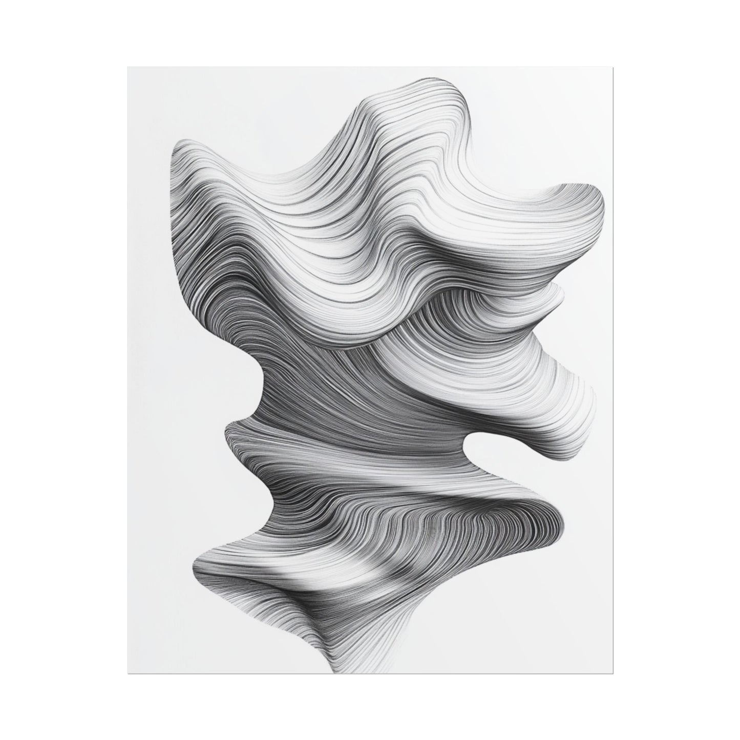 Flow of Lines - Abstract Waveform Art