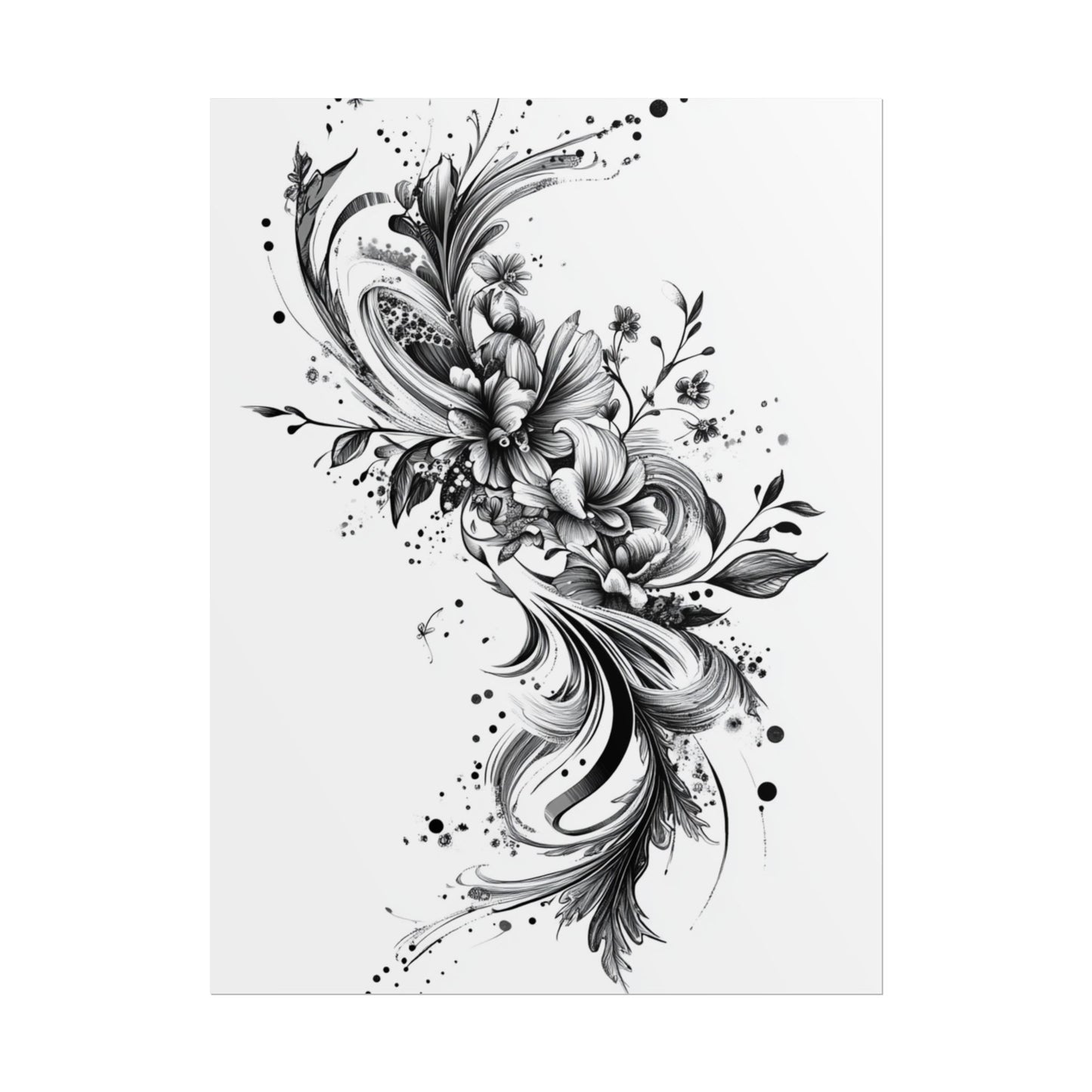 Floral Whirl - Abstract Botanical Art Print