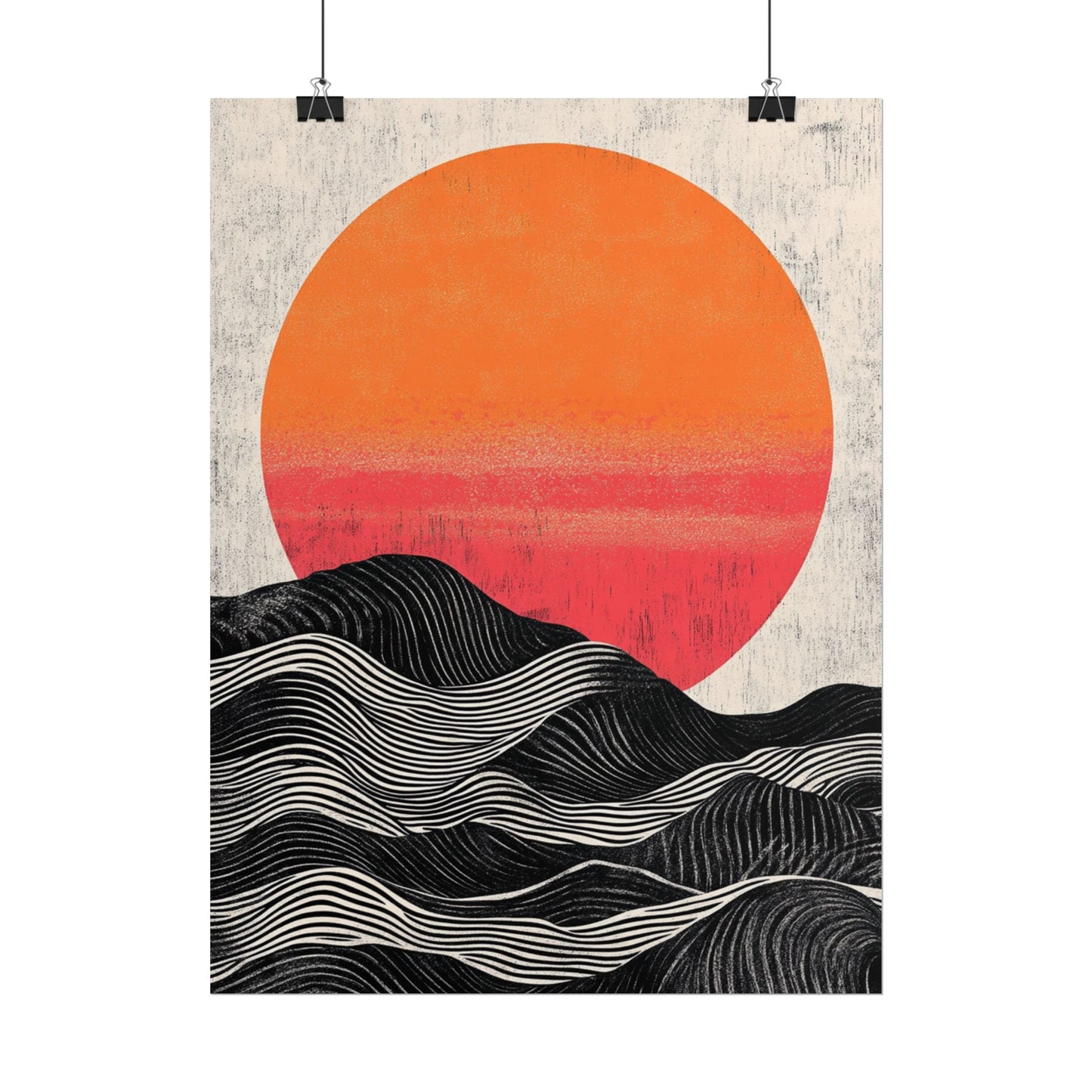 Sunset Serenade - Abstract Geometric Art Print