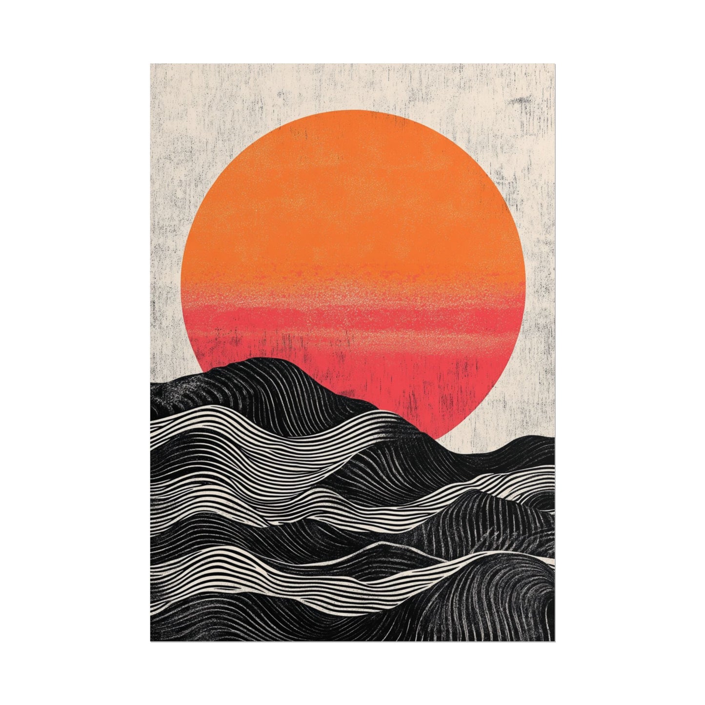 Sunset Serenade - Abstract Geometric Art Print