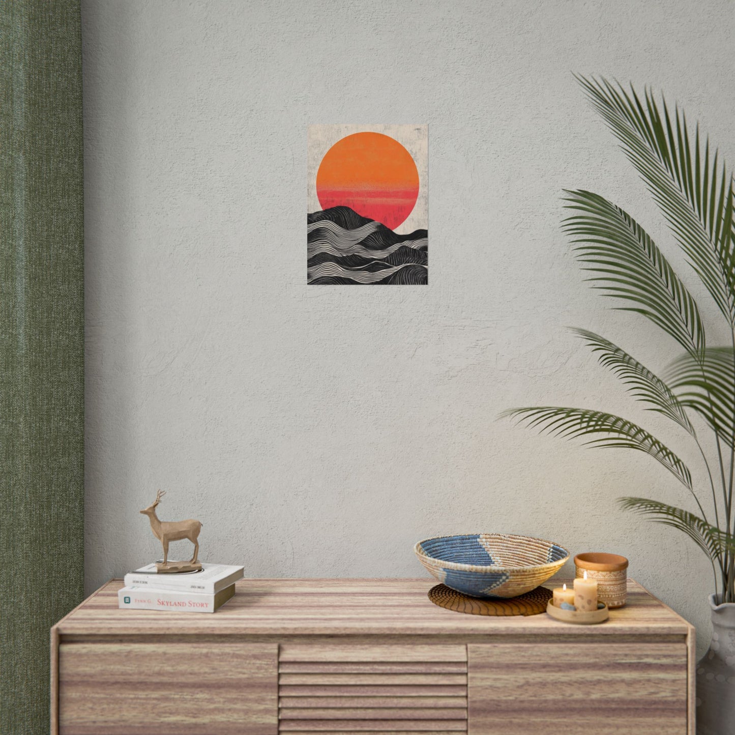 Sunset Serenade - Abstract Geometric Art Print