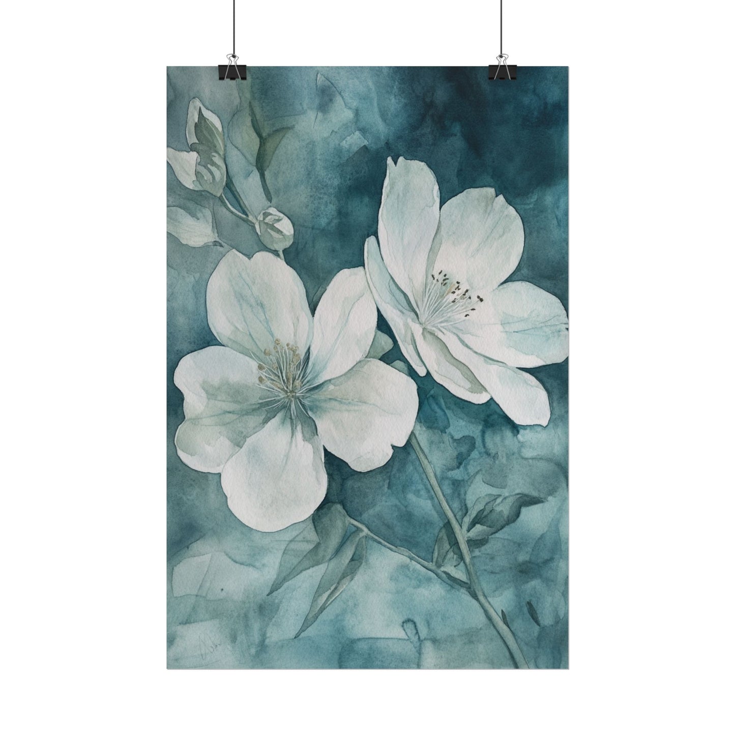 Tranquil Blossom - Abstract Floral Watercolour Art