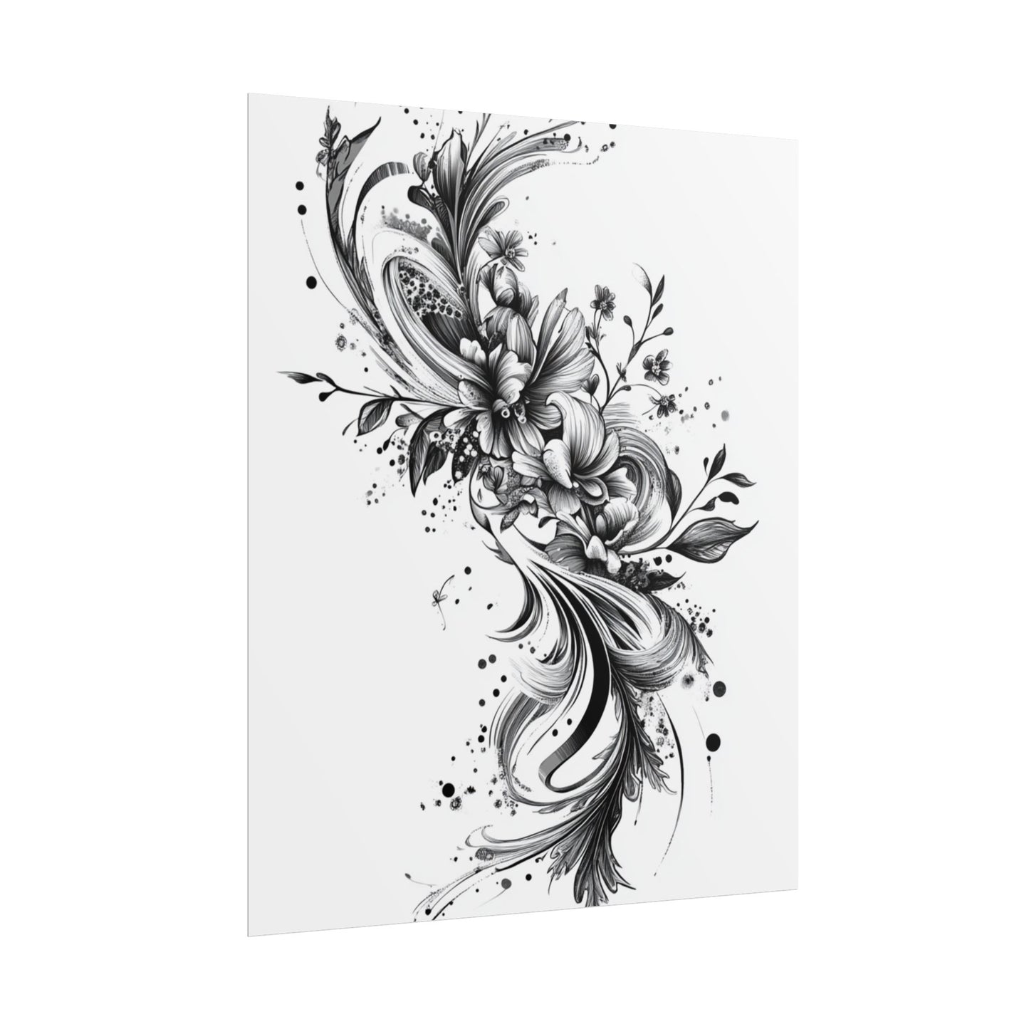 Floral Whirl - Abstract Botanical Art Print