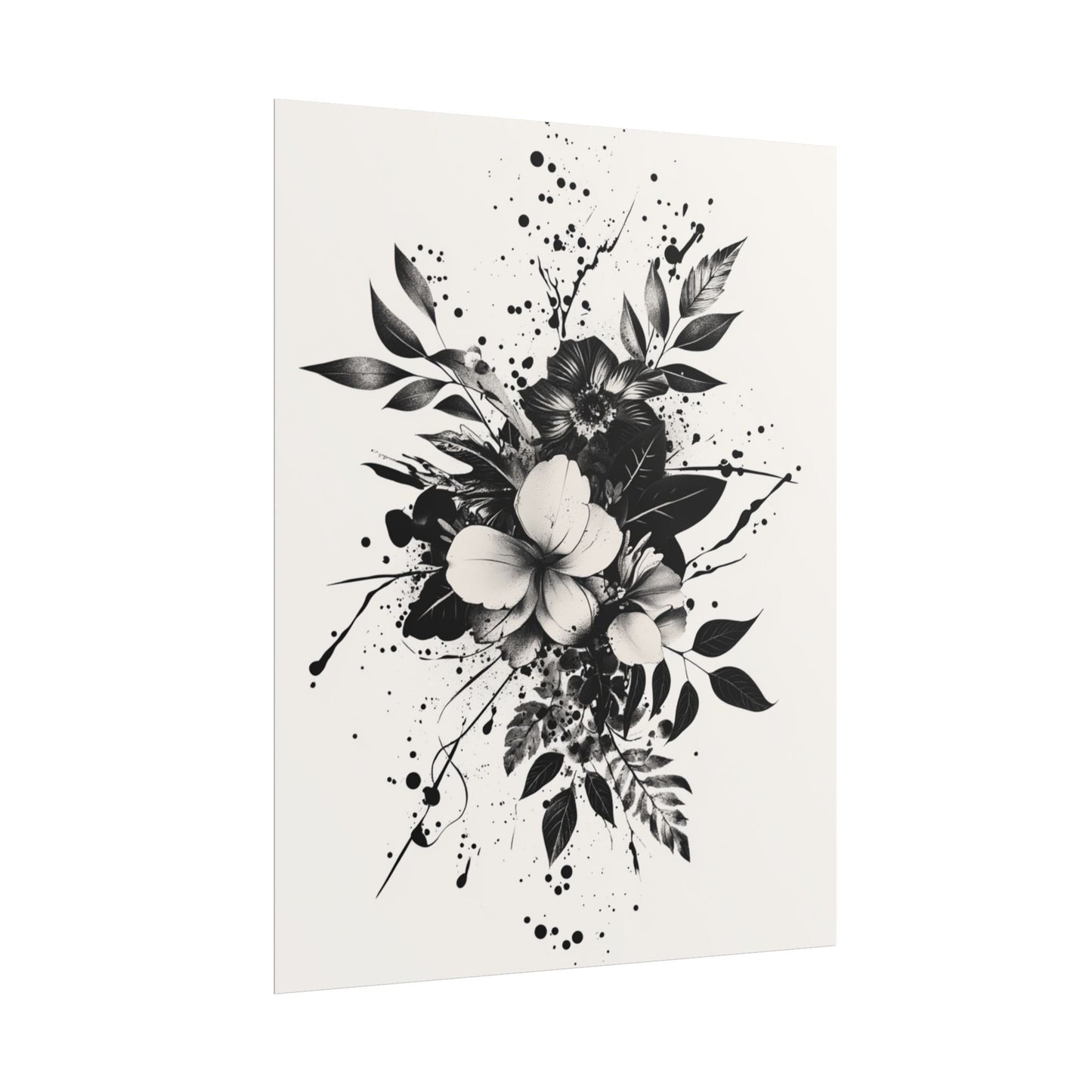 Ink Bloom - Abstract Floral Art Print