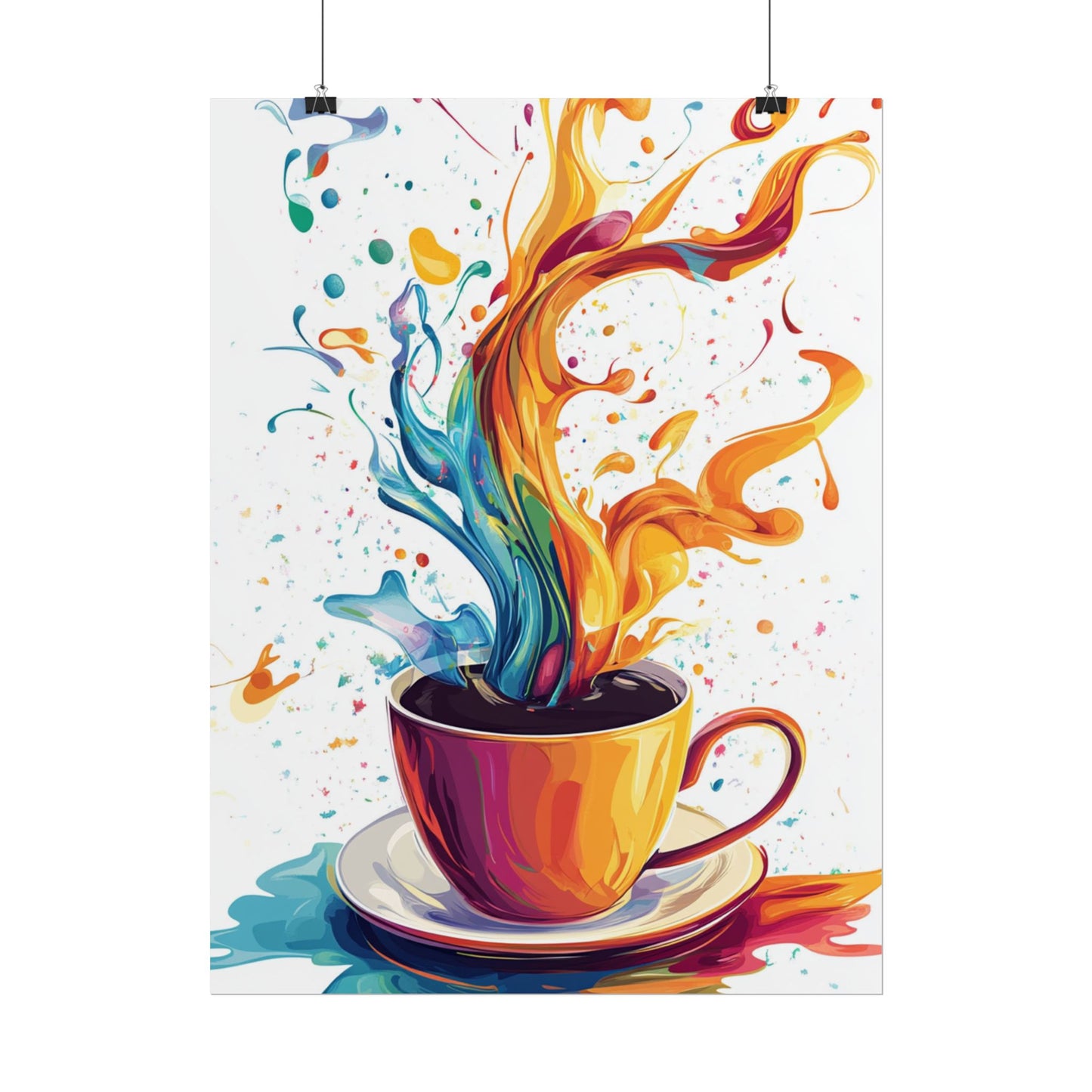 Vibrant Energy - Abstract Coffee Splash Art Print