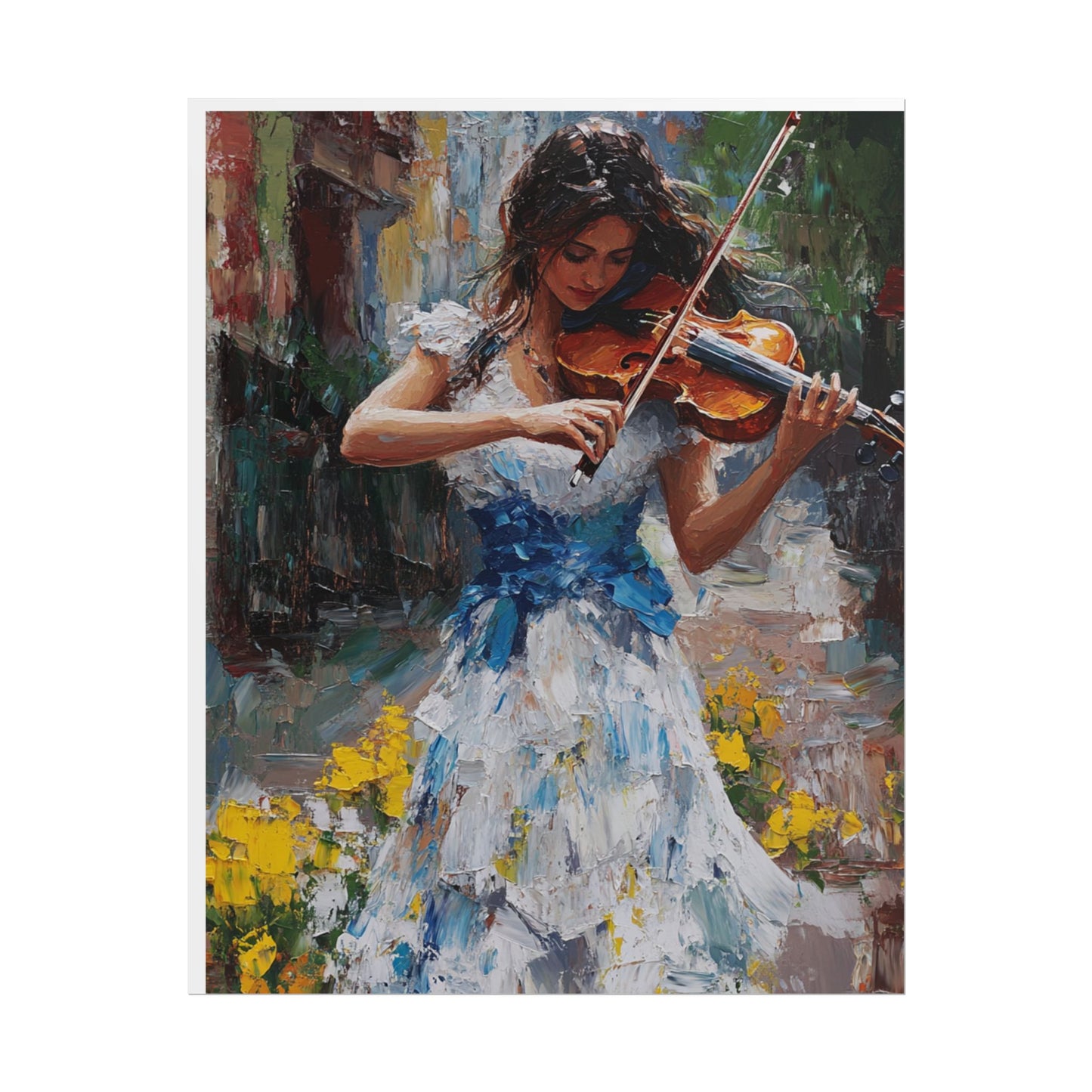 Melody in Motion - Impressionist Violinist Art Print