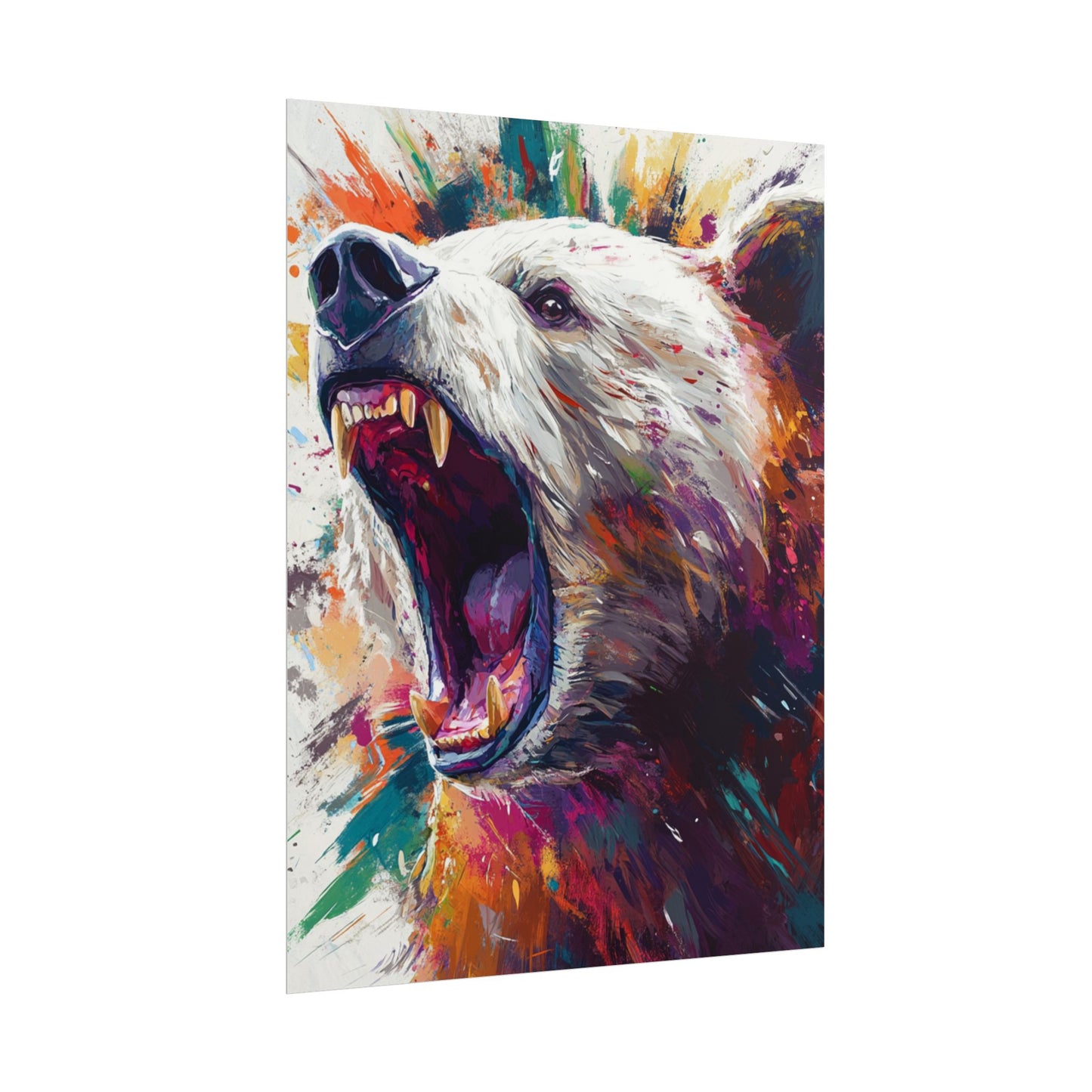 Roar of the Wild - Abstract Bear Art Print