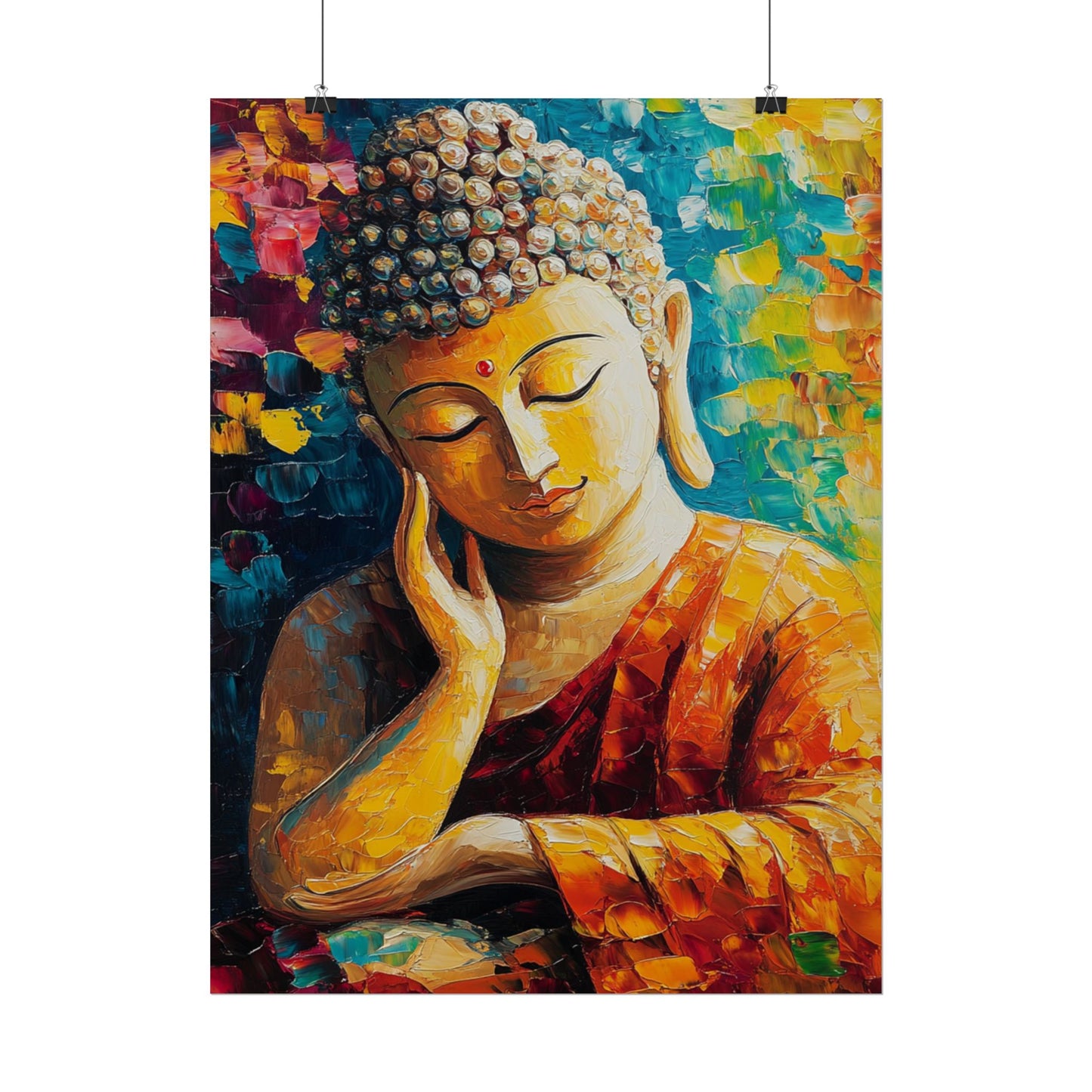 Meditative Buddha - Abstract Expressionism Art Print