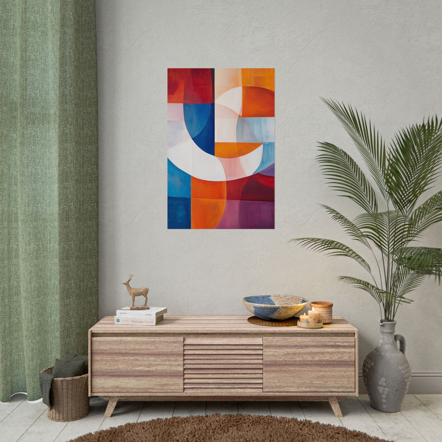 Geometric Harmony - Vibrant Abstract Art Print