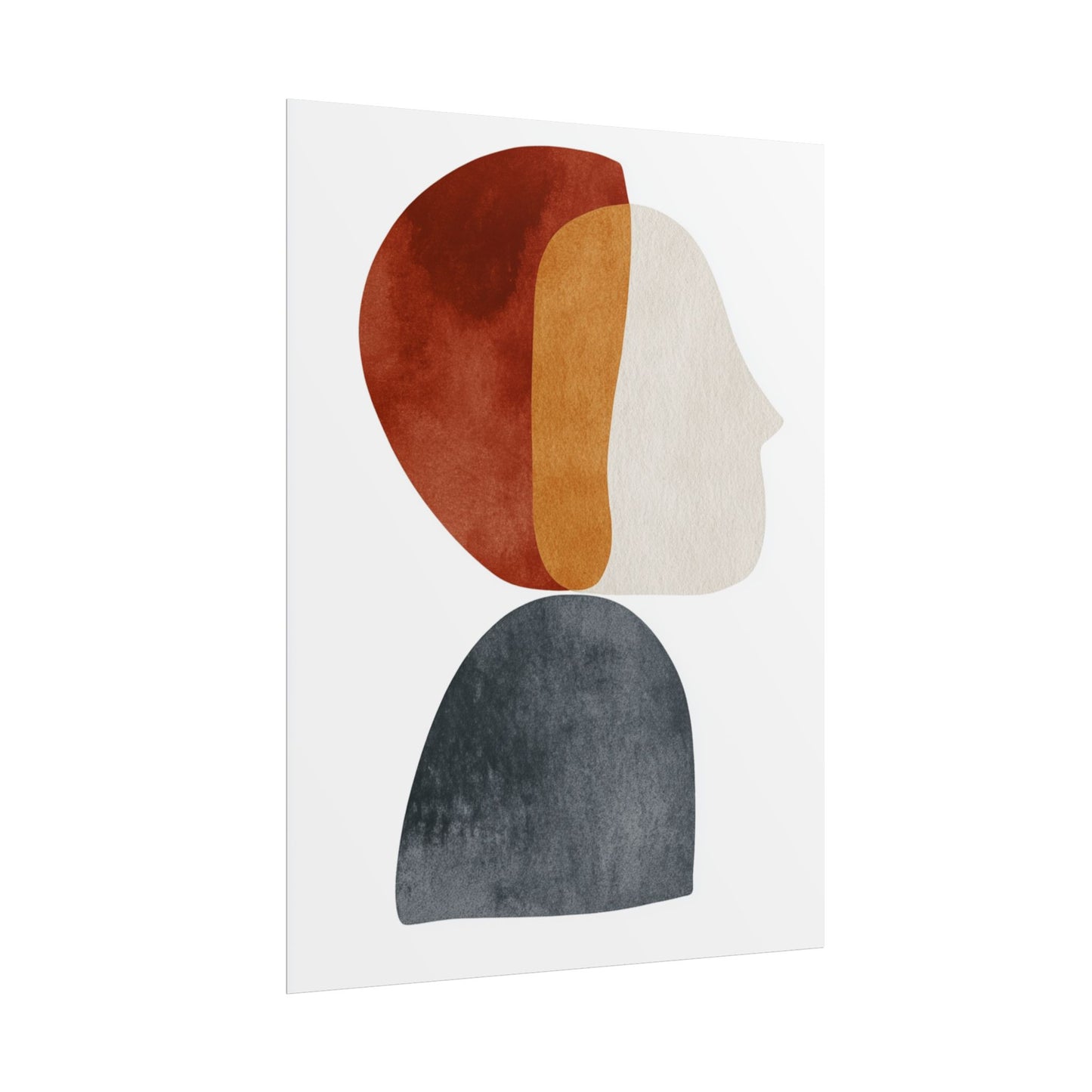 Layers of Thought - Abstract Profile Art Print