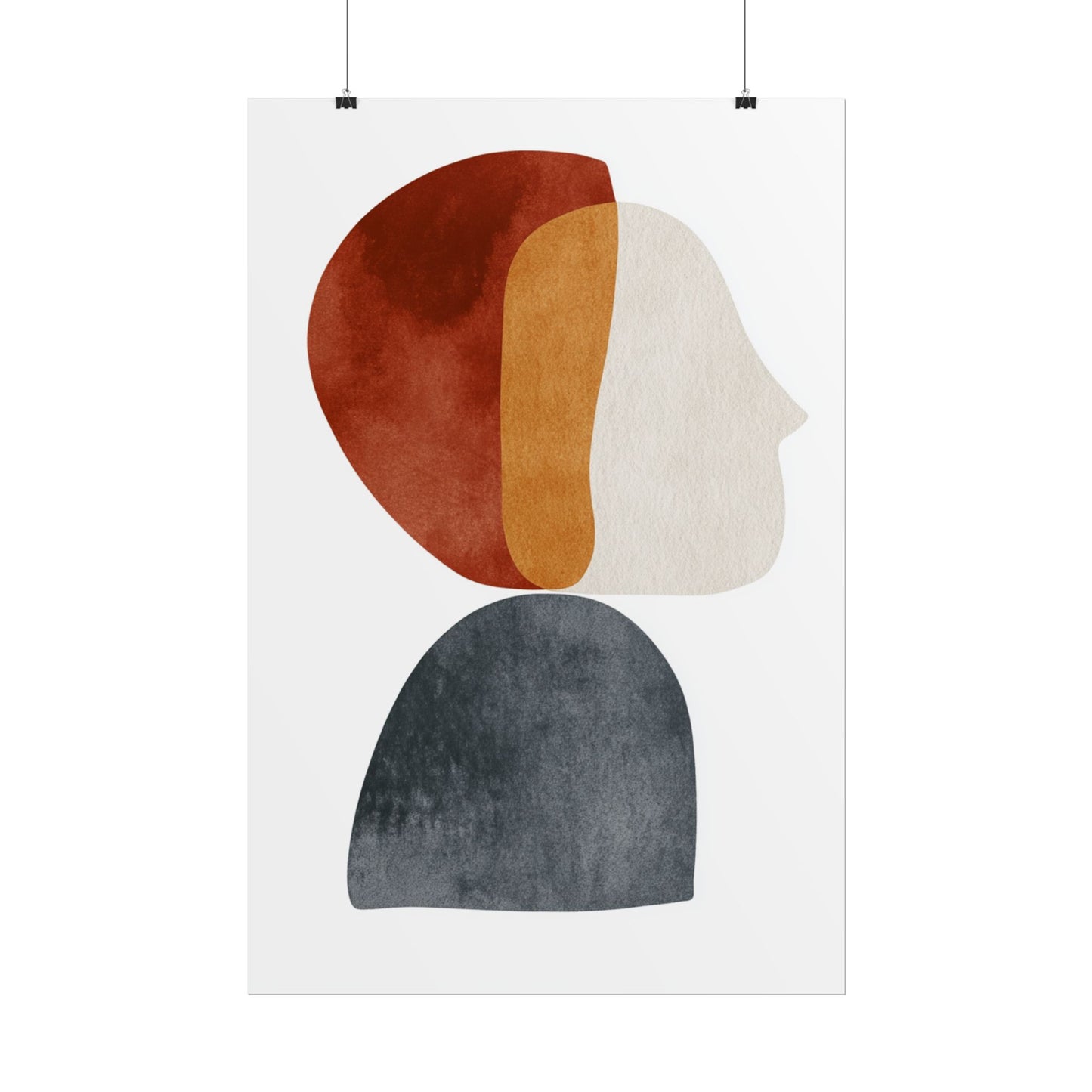 Layers of Thought - Abstract Profile Art Print