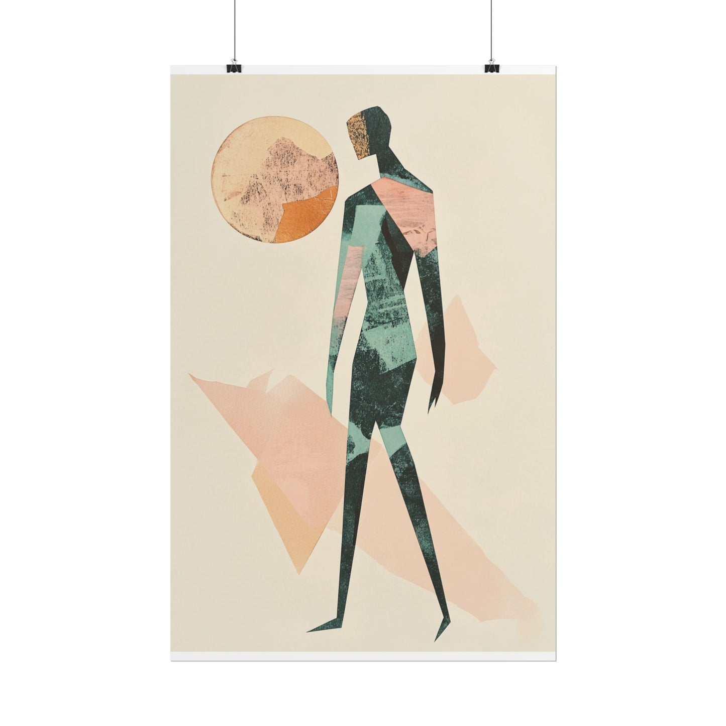 Abstract Wanderer - Minimalist Figurative Art Print