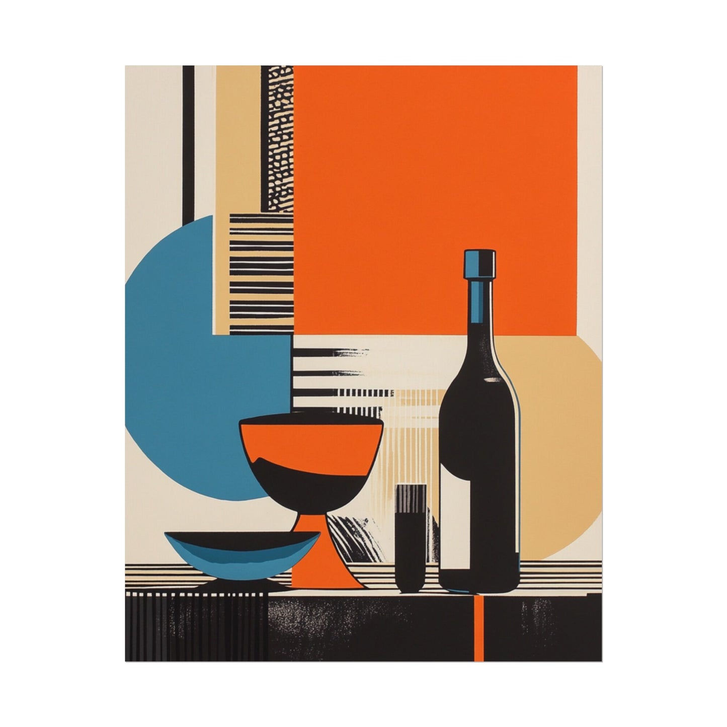 Modernist Still Life - Abstract Geometric Art Print