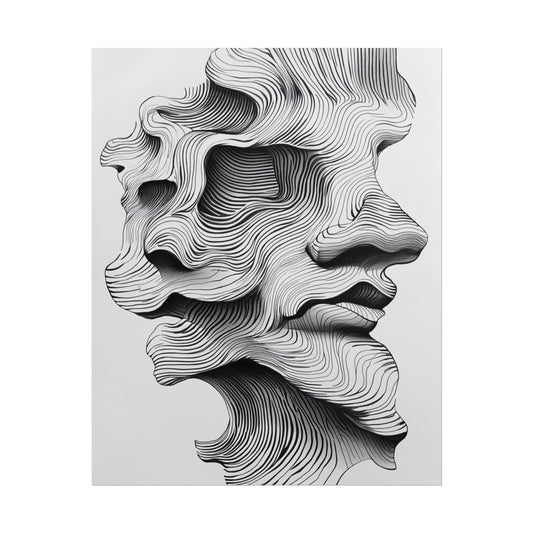 Contours of Thought - Abstract Line Art