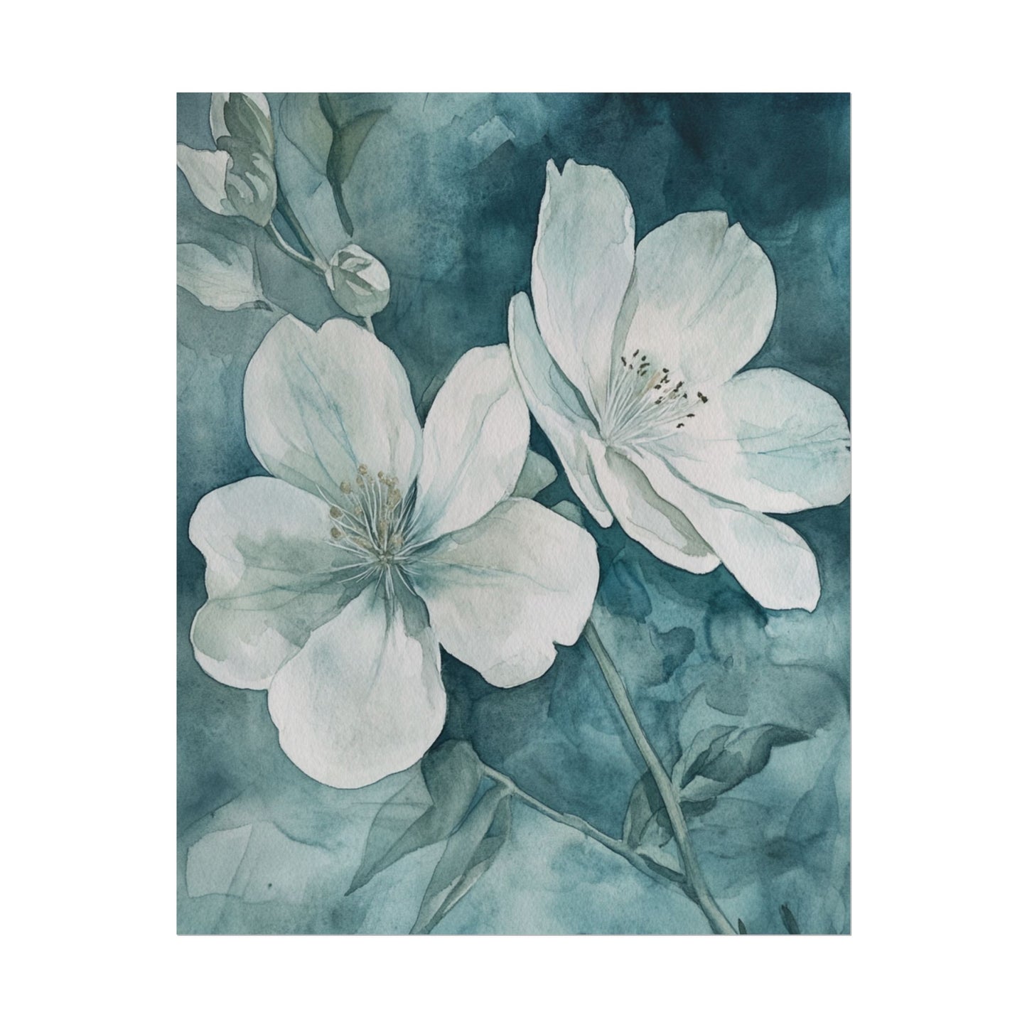 Tranquil Blossom - Abstract Floral Watercolour Art