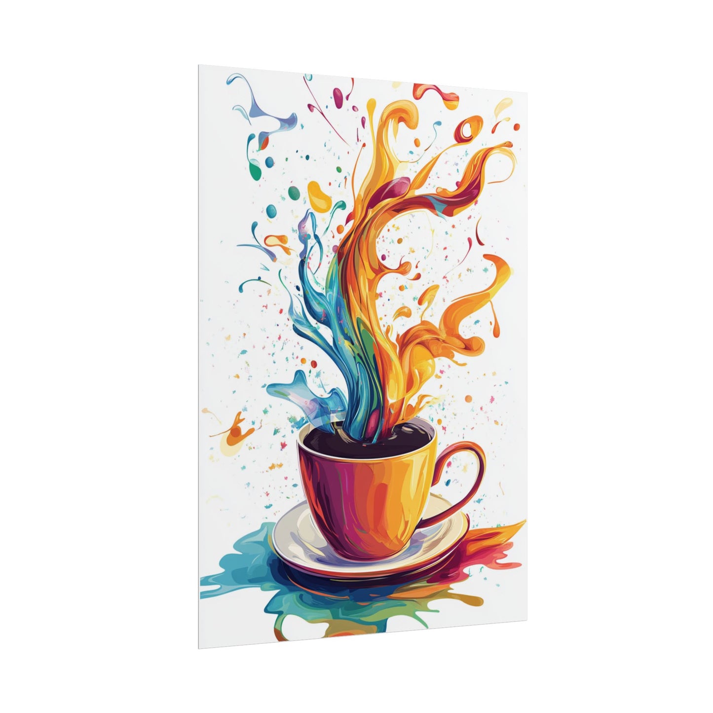 Vibrant Energy - Abstract Coffee Splash Art Print