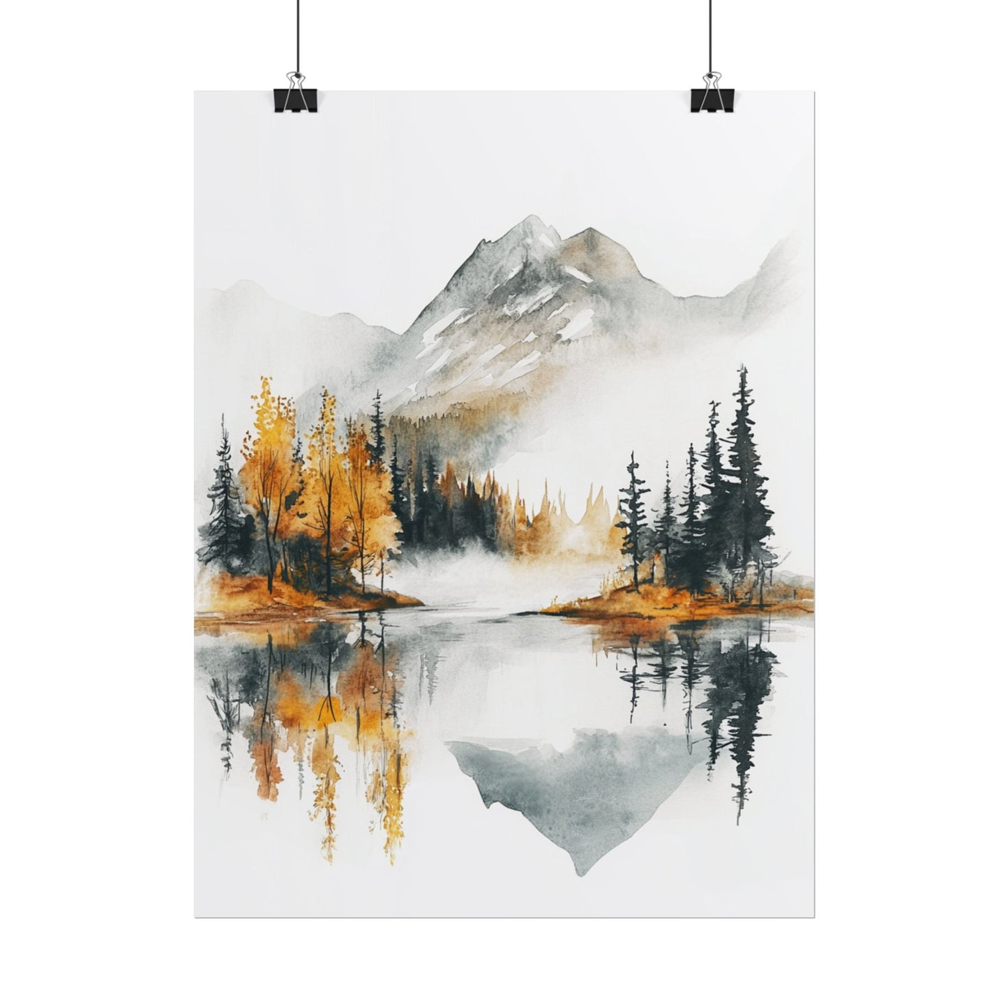 Serenity in Autumn - Abstract Mountain Landscape