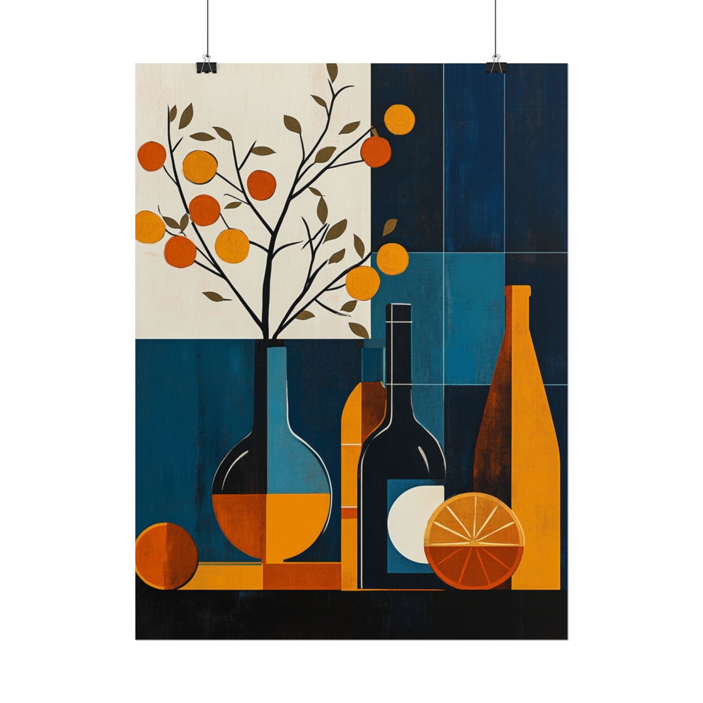 Mid-Century Modern Still Life - Abstract Geometric Art Print