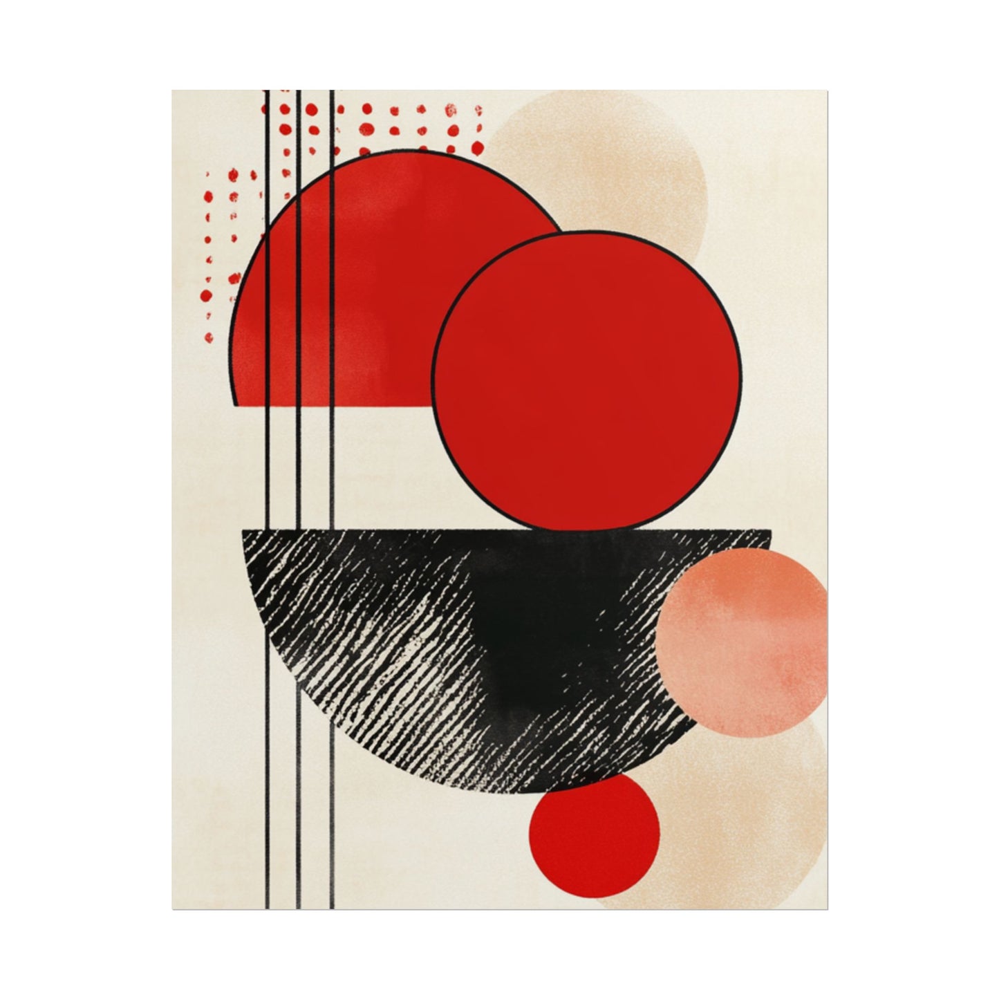 Minimalist Circles - Abstract Art Print