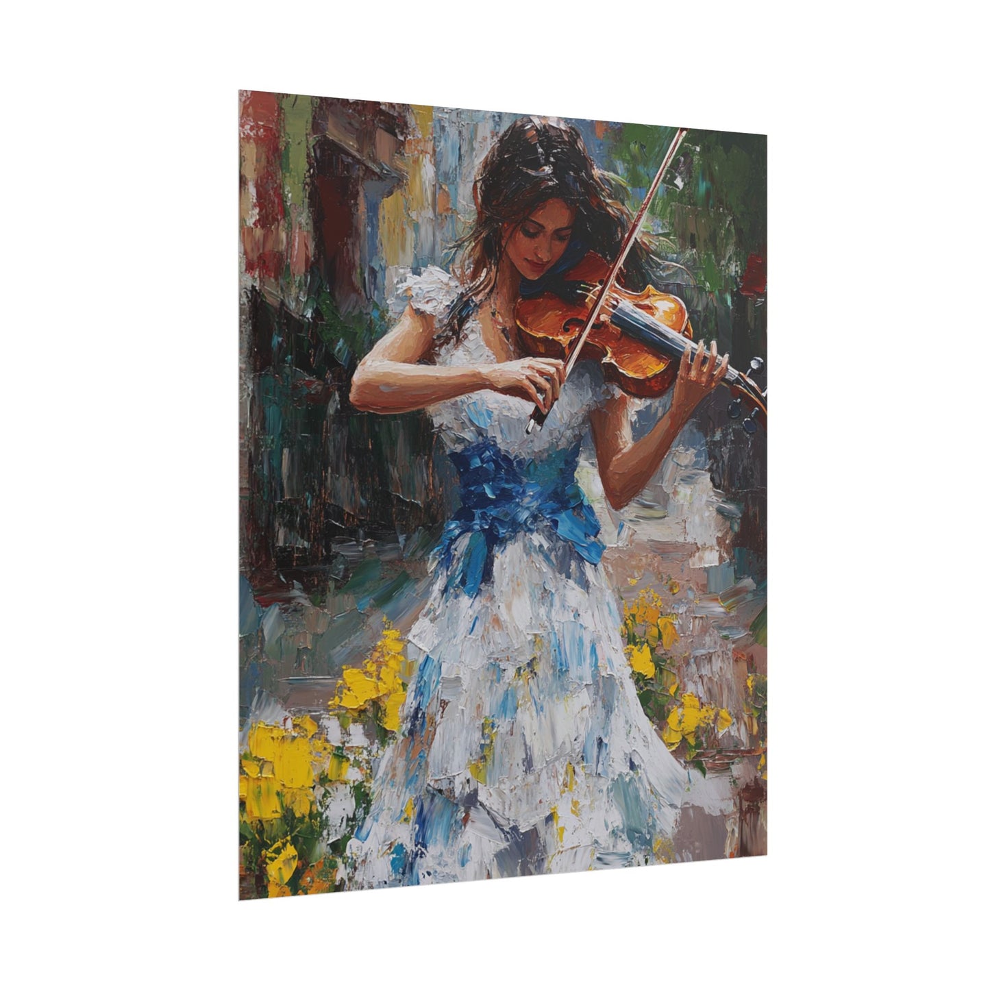 Melody in Motion - Impressionist Violinist Art Print