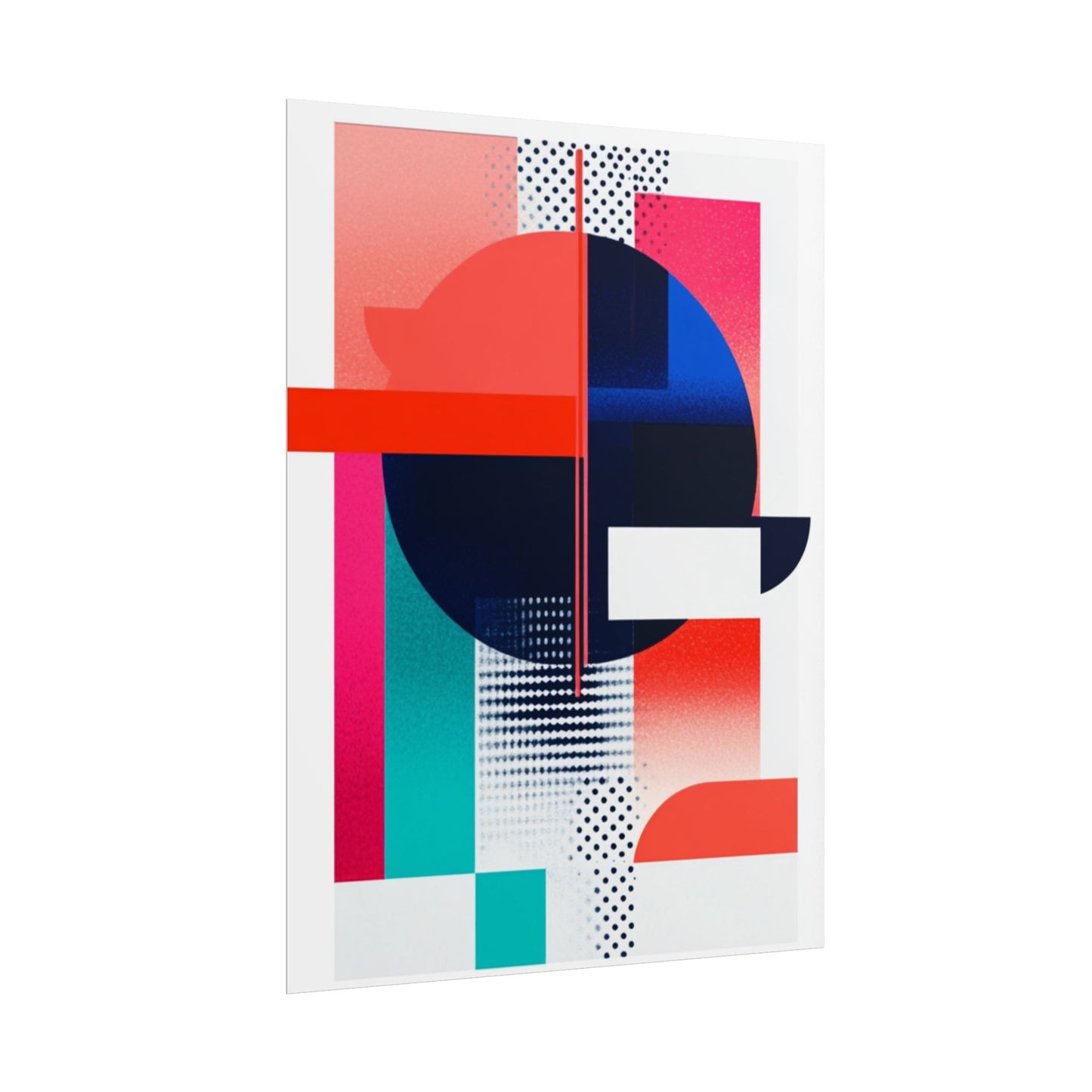 Modern Contrast - Abstract Geometric Art Print